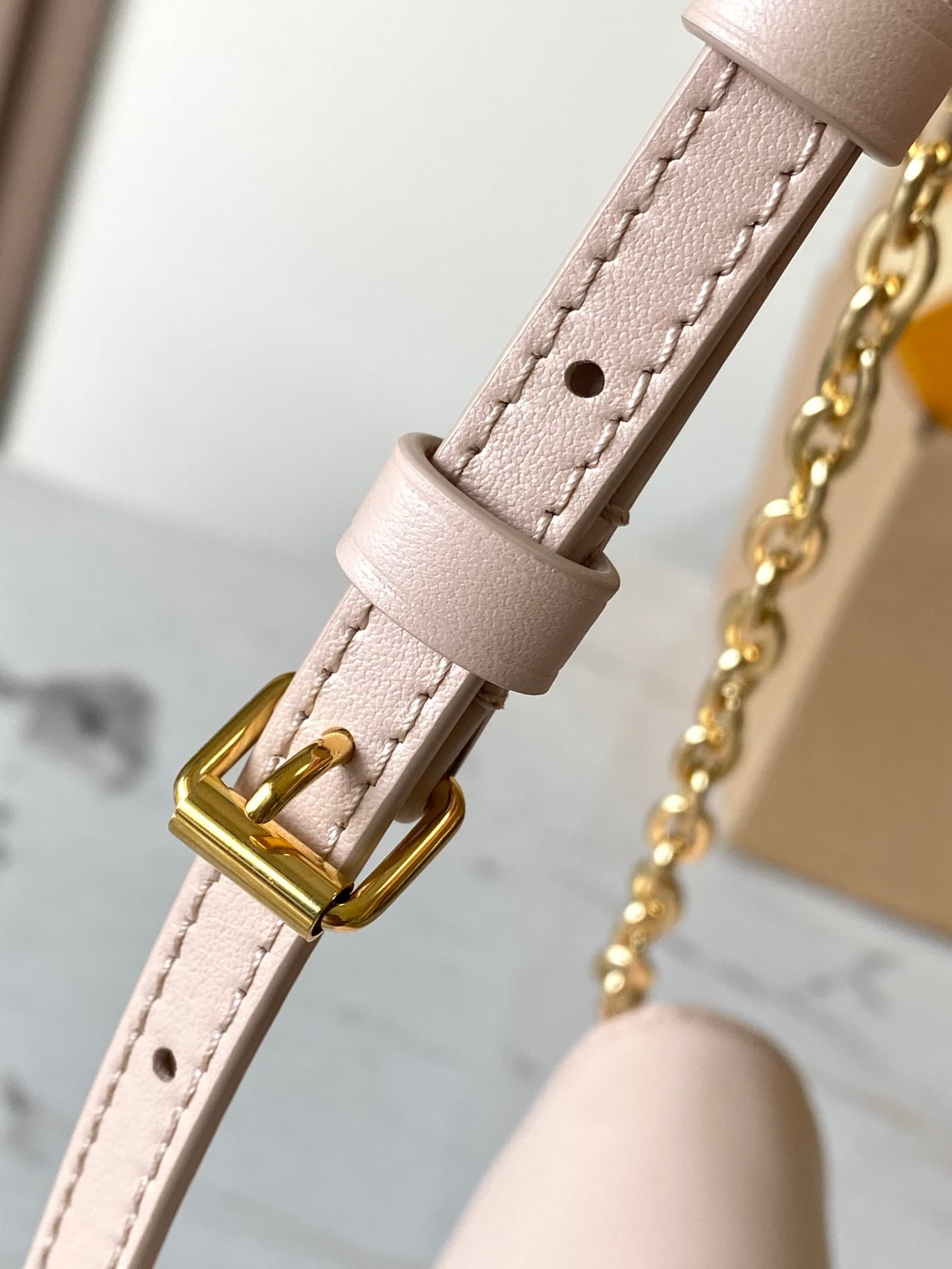 Louis Vuitton Wallet On Chain LV Bloom Macchiato Cream Sand M14581 TOP