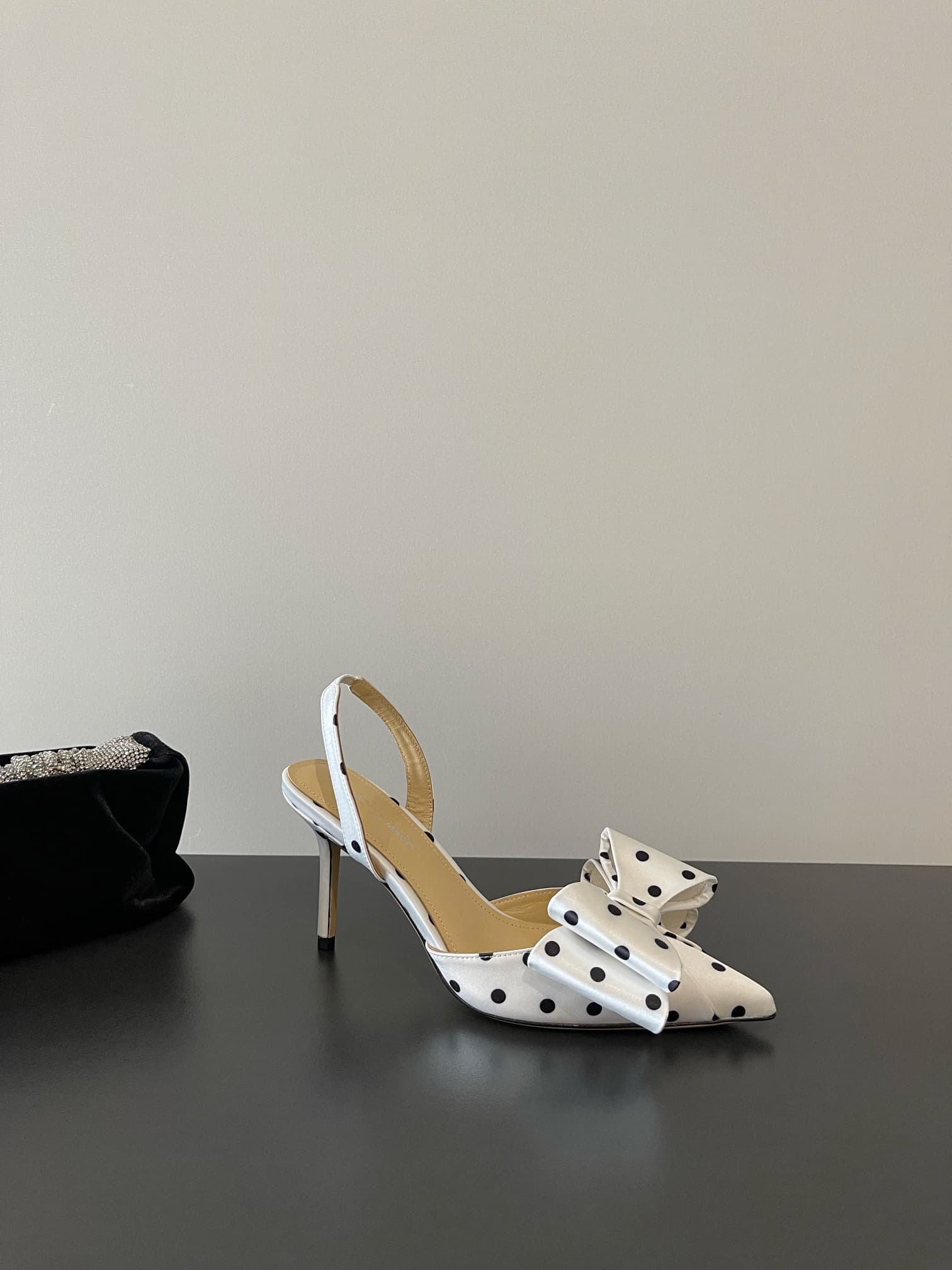 Mach Mach Le Cadeau Bow Polka Dot Slingback Pump Shoes Women