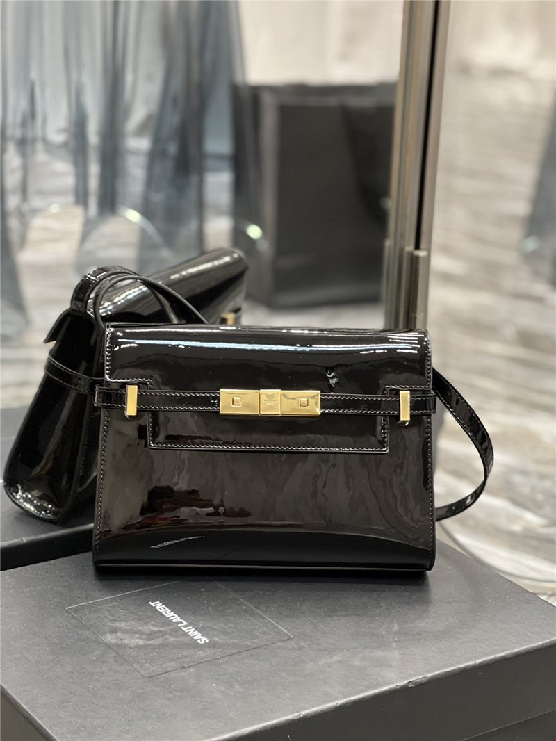 MANHATTAN SMALL SHOULDER BAG IN SILK SATIN AND LEATHER High