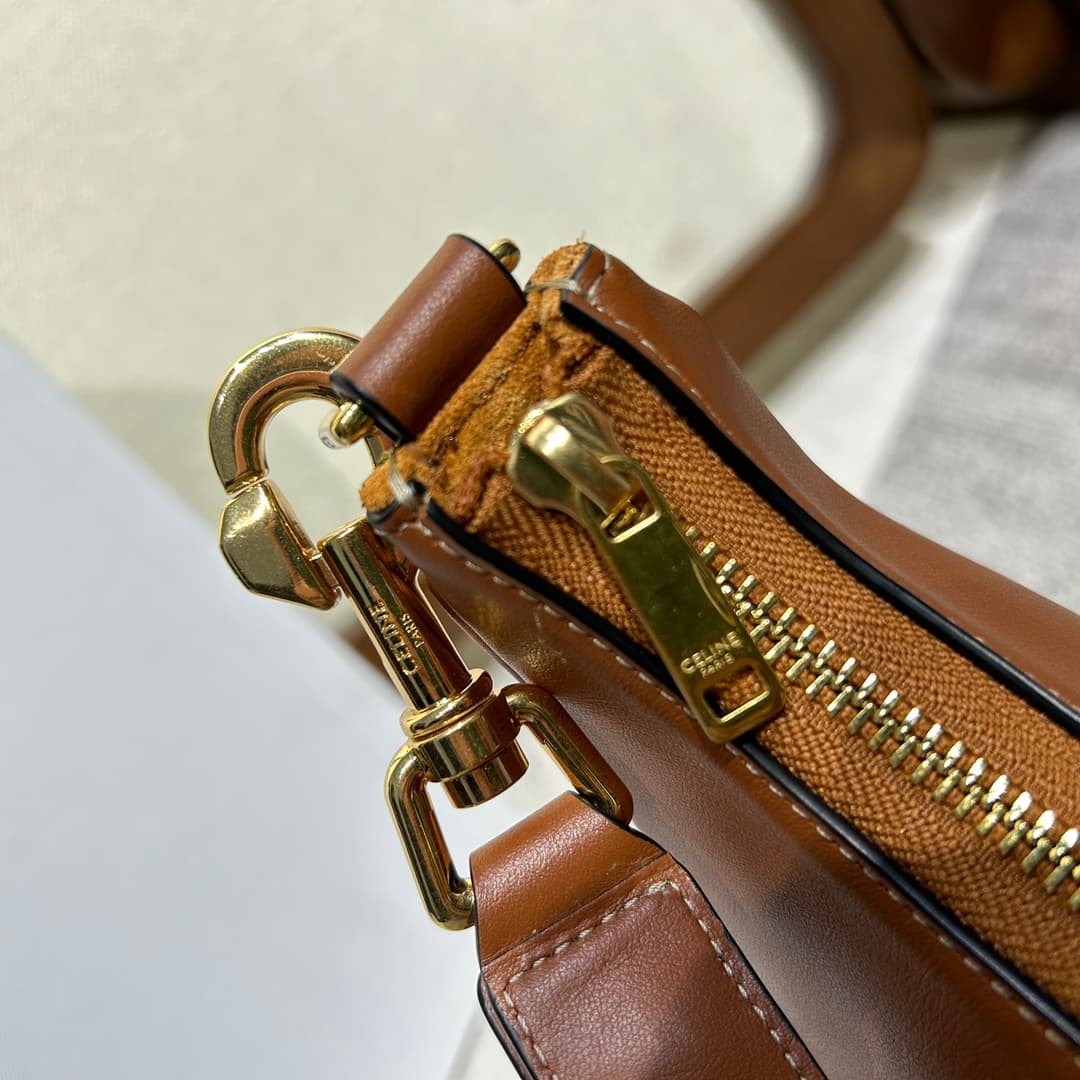 Celine Medium Strap Ava Bag in Smooth Calfskin Caramel High