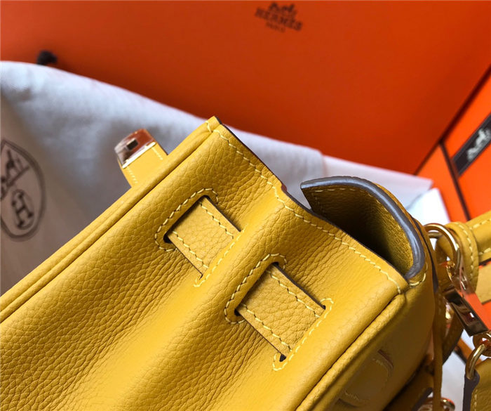 Hermes Kelly 25/28/32cm Retourne Bag Togo Leather In Yellow WAX High