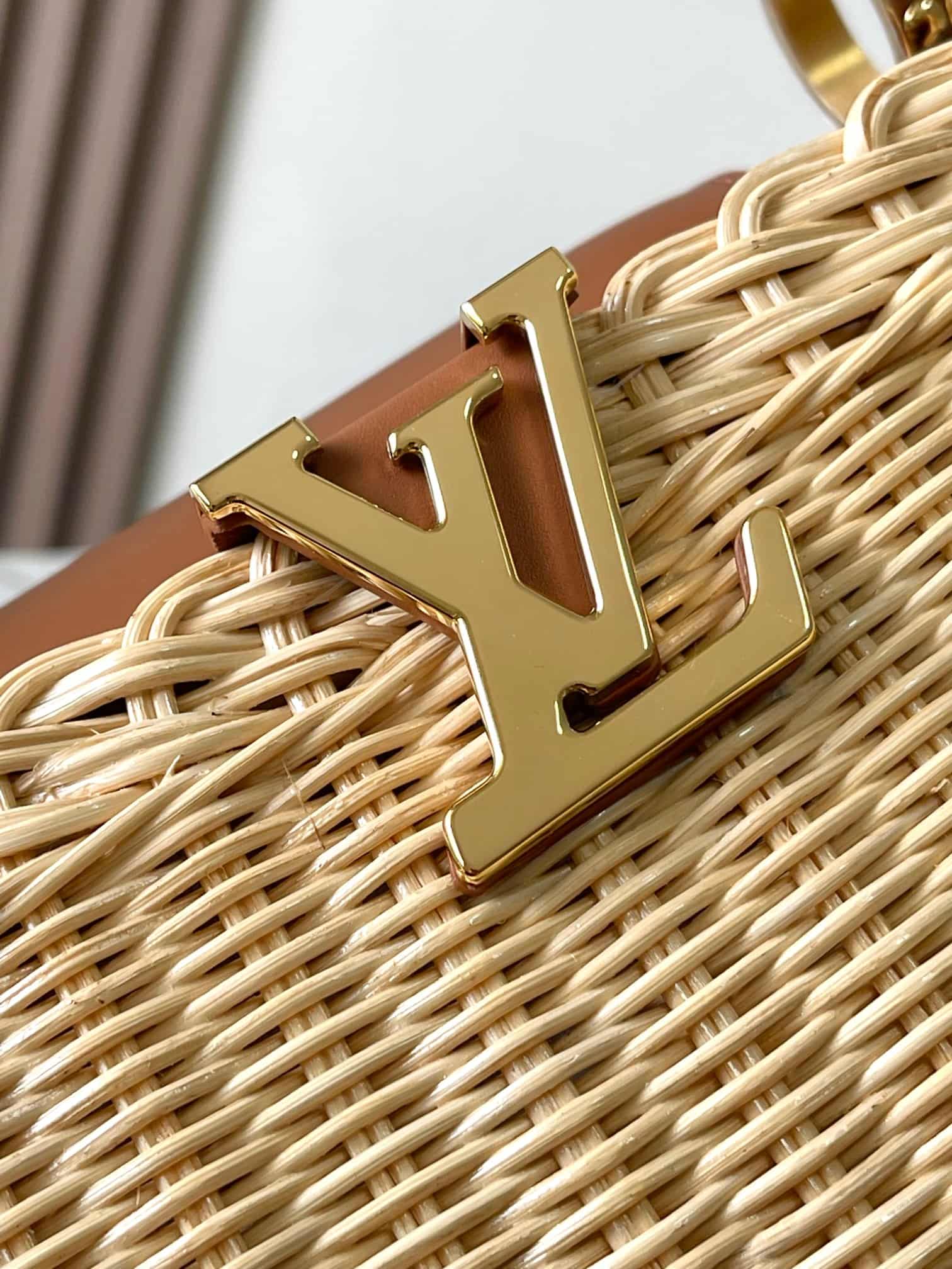 Louis Vuitton Capucines BB Cowhide and rattan M22173 Tan Top