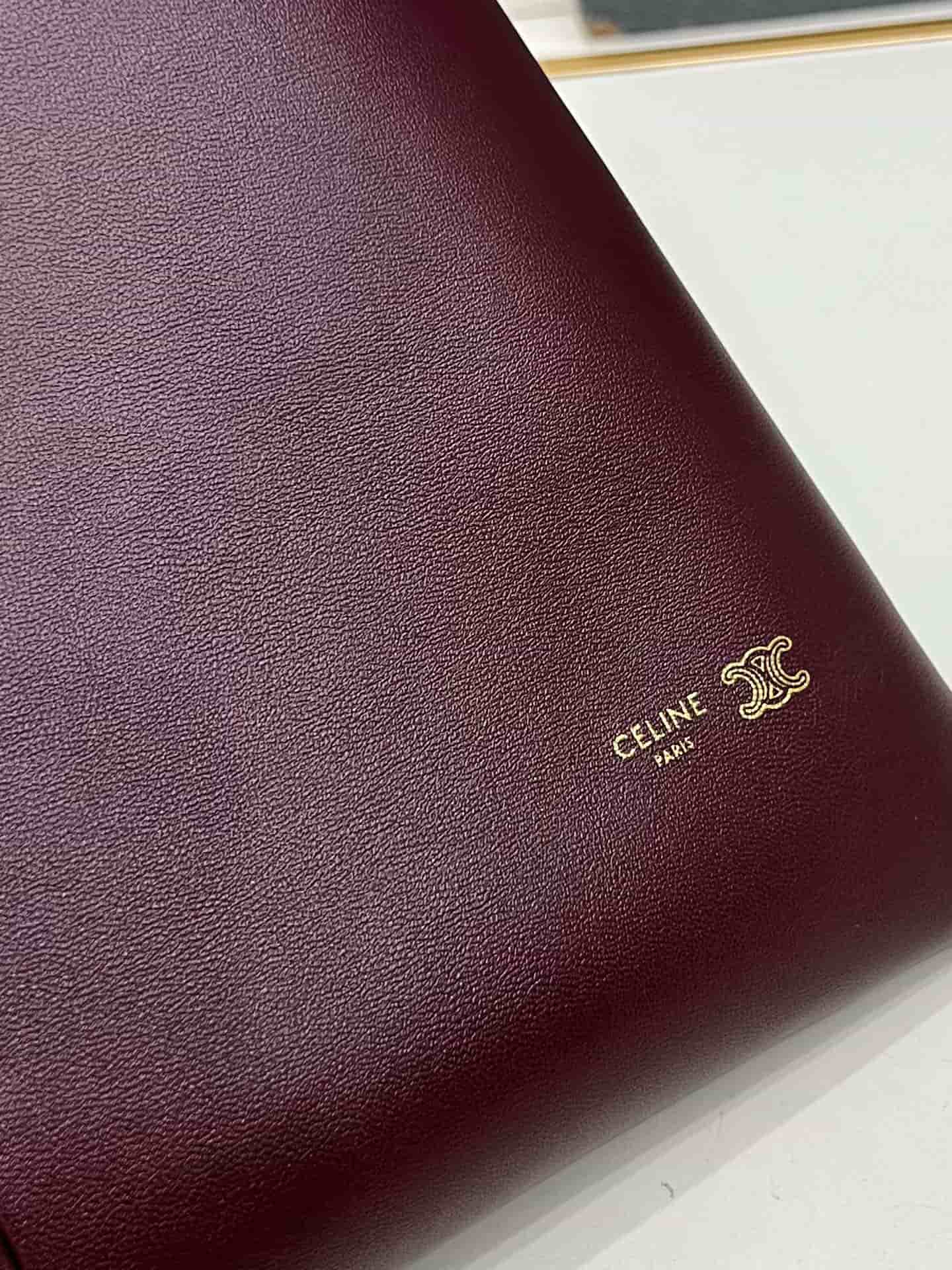 Celine SMALL CRYSTAL POUCH IN LAMBSKIN SYRAH High