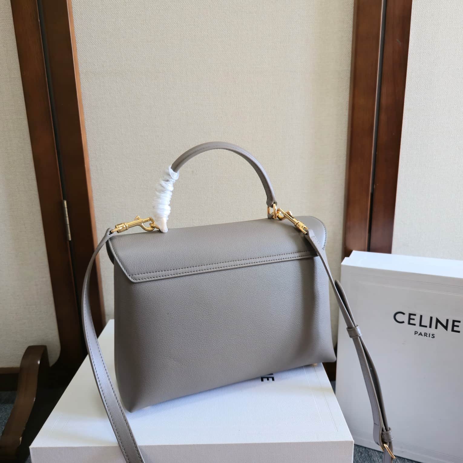 Celine Small Nino bag in Grey Supple Calfskin High