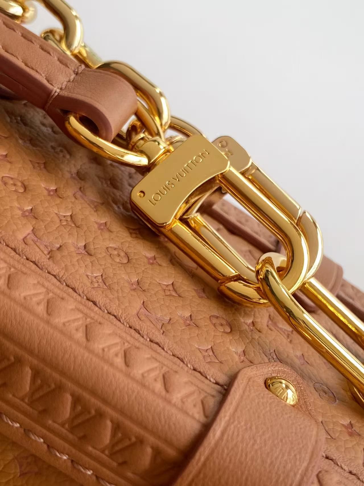 Louis Vuitton Side Trunk MM Noisette Calfskin leather M29431 High