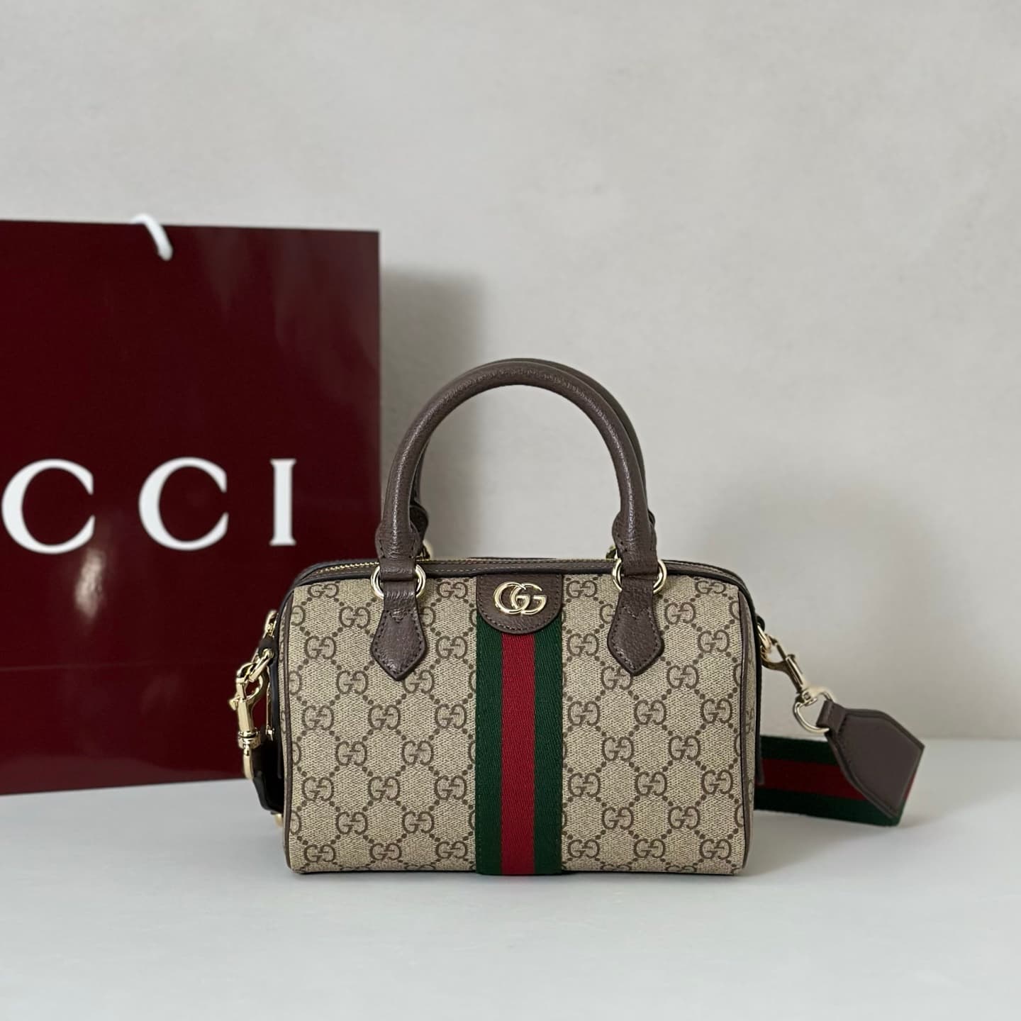 Gucci Ophidia small boston bag 841294 Beige High