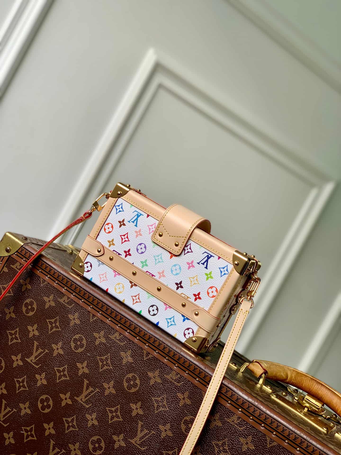 Louis Vuitton x TM Petite Malle Multicolor / white Coated canvas M28243 High