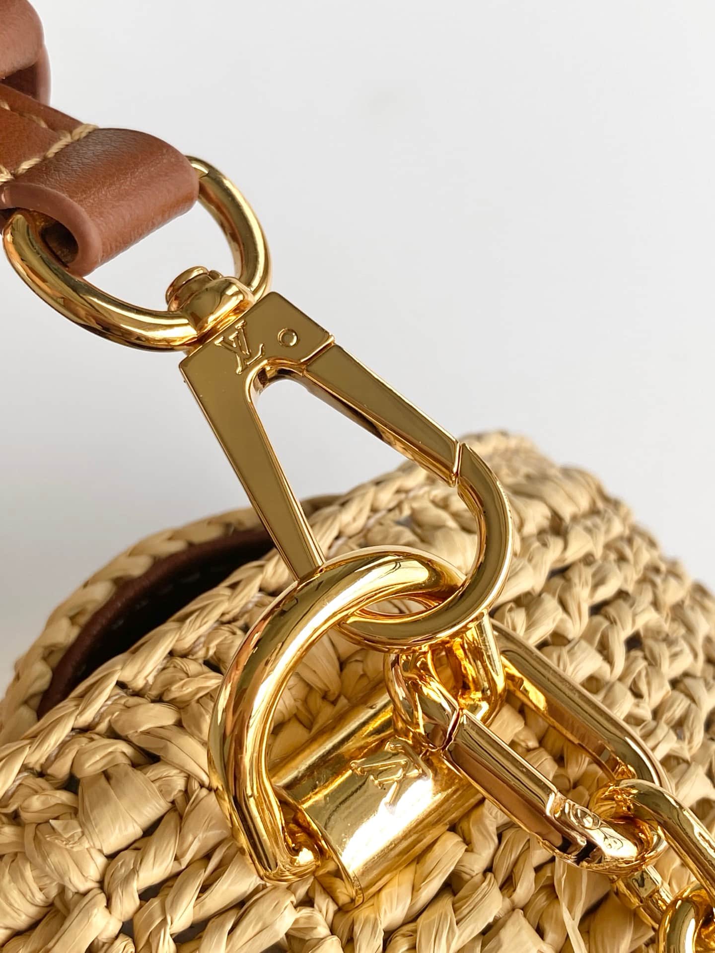 Louis Vuitton Twist PM Slim Brown Raffia M14309 High