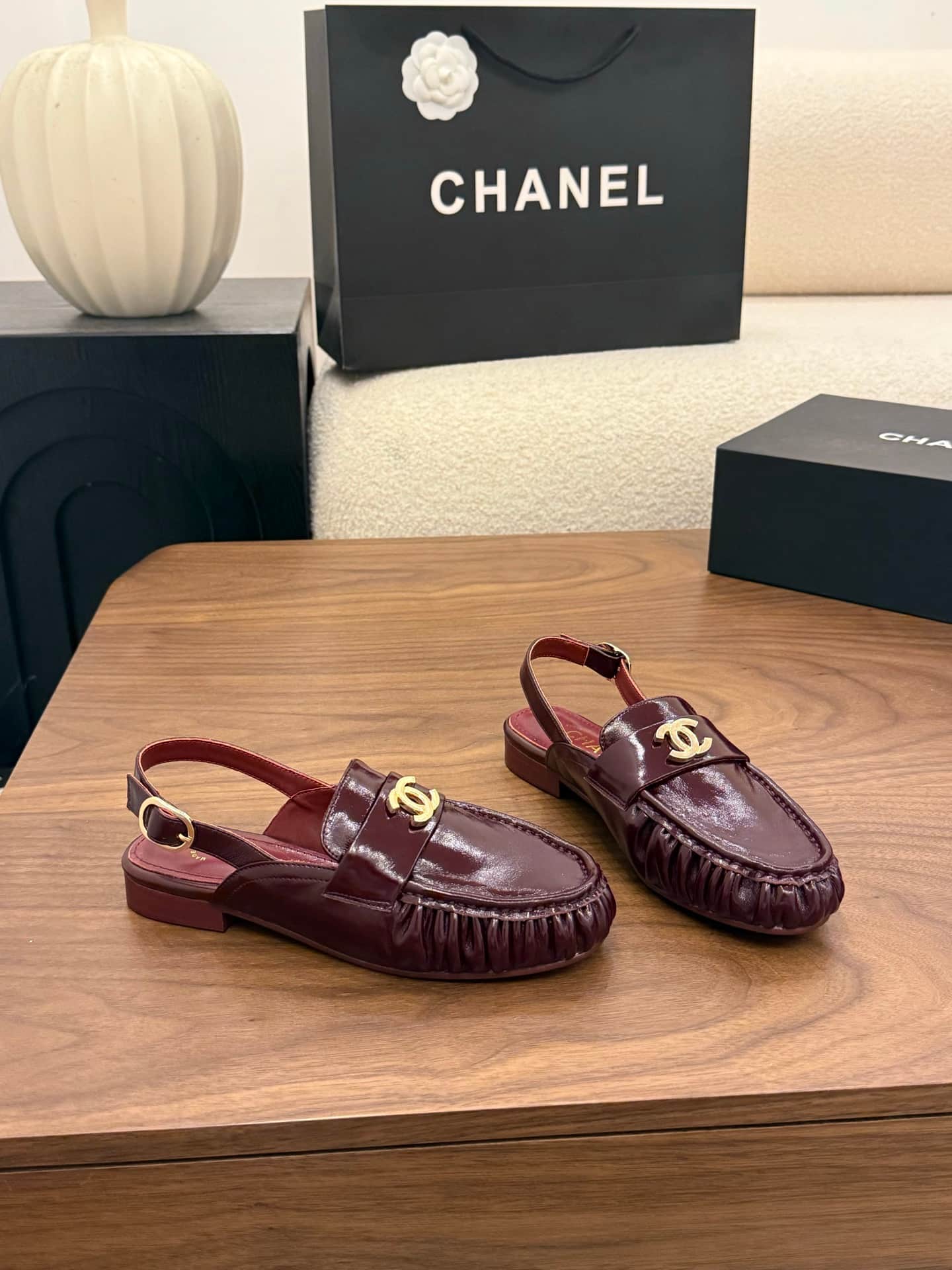 Chanel Slingback Loafer Shoes Women