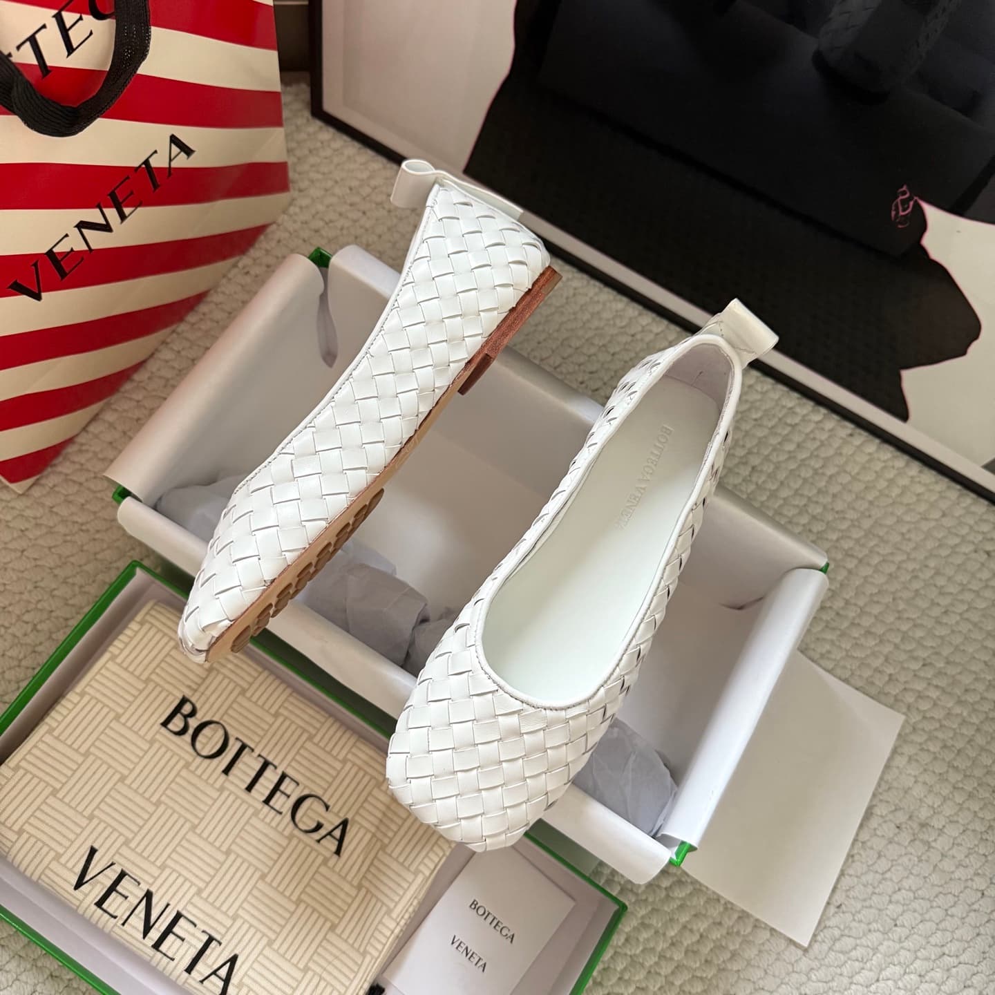 Bottega Veneta Women's Charlotte Ballerina in Woven Leather