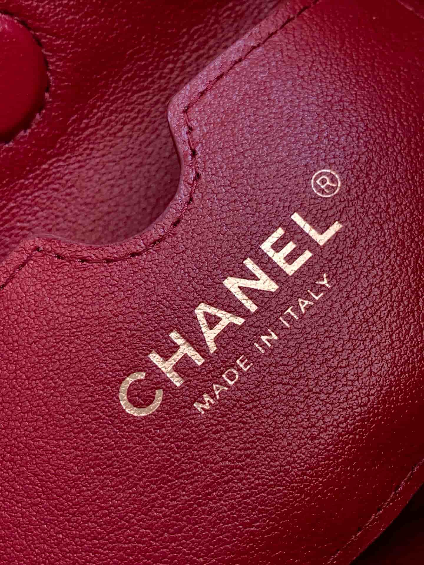 Chanel evening bag AS6045 lambskin & gold-tone metal gold high