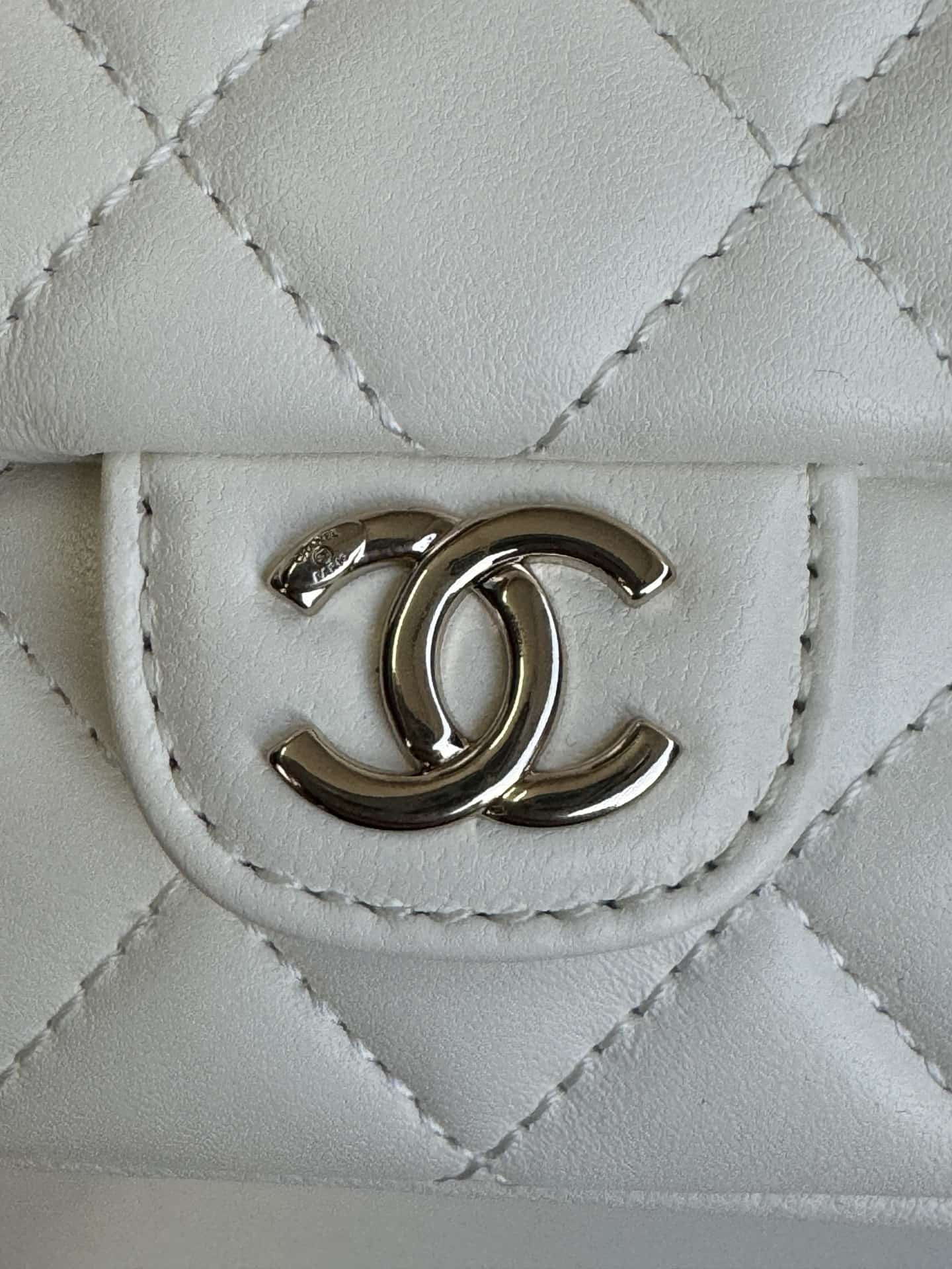 Chanel Small Quilted Duma Backpack Lambskin AS2908 White High