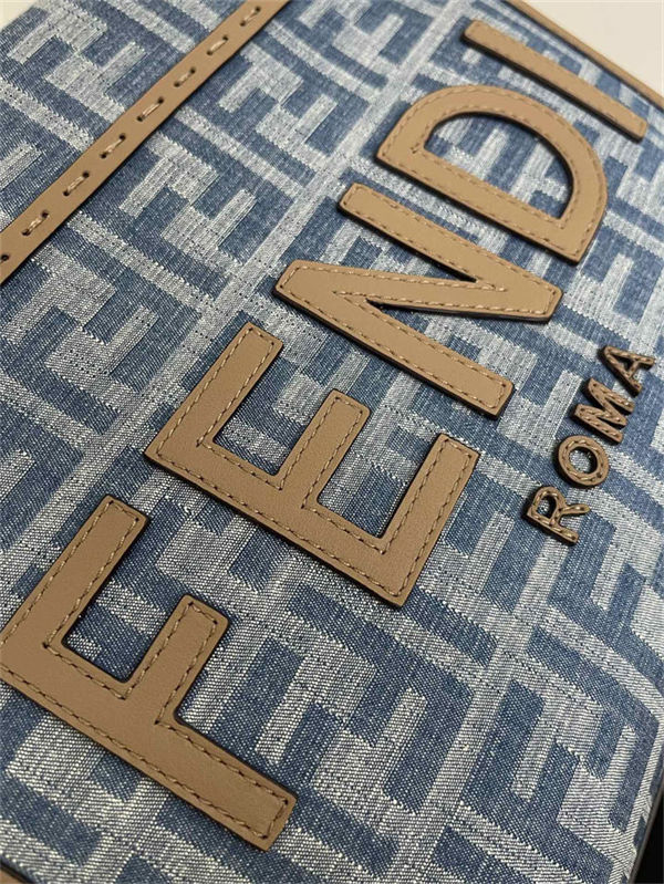 Fendi Sunshine Small FF jacquard fabric Blue High