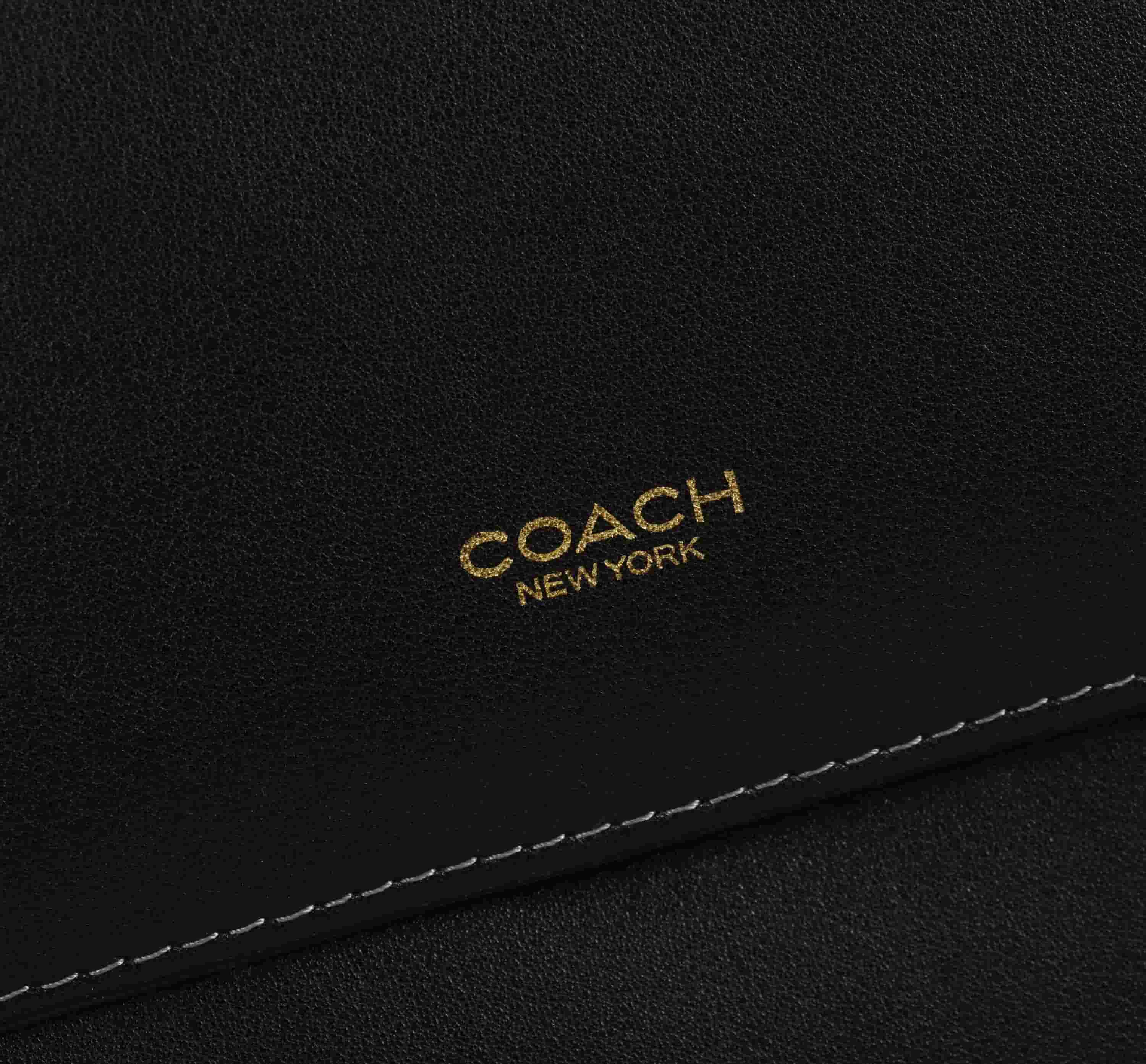 Coach Chelsea Shoulder Bag 30 With Chain in Black Leather High
