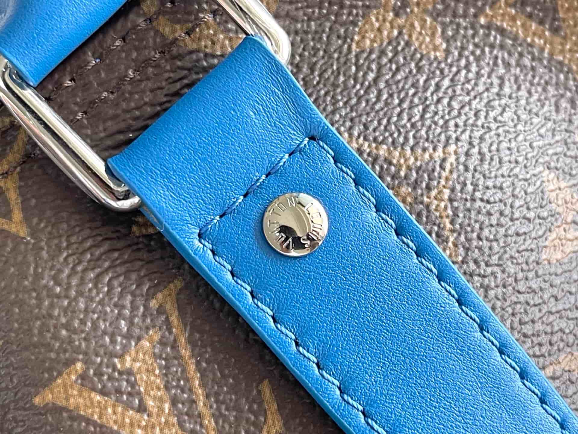 Louis Vuitton Keepall Bandoulière 50 Indigo Blue Monogram Macassar coated canvas M12633 TOP