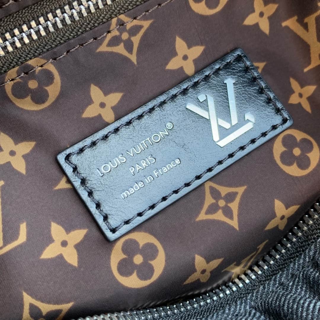 Louis Vuitton Speedy Bandouliere 25 Puffygram nylon M26956 black jeans high