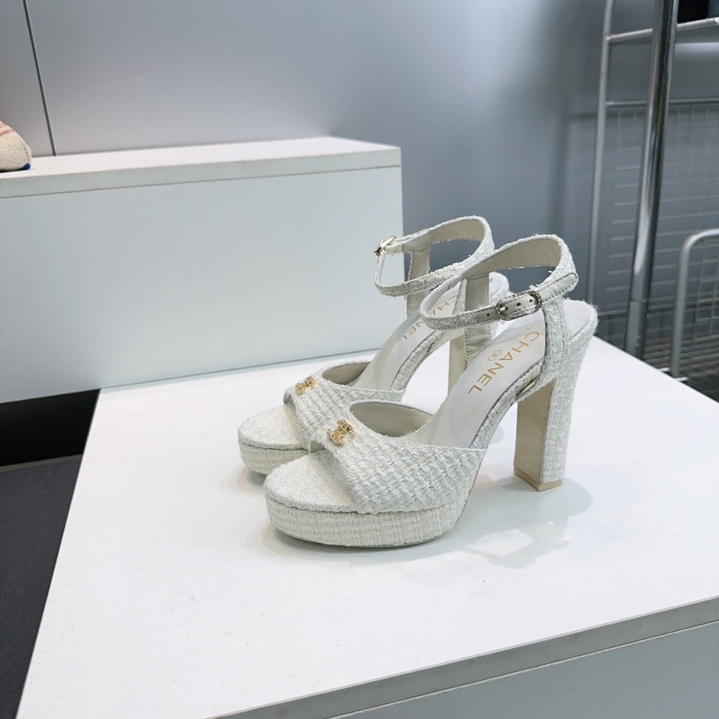 Chanel platform sandals women