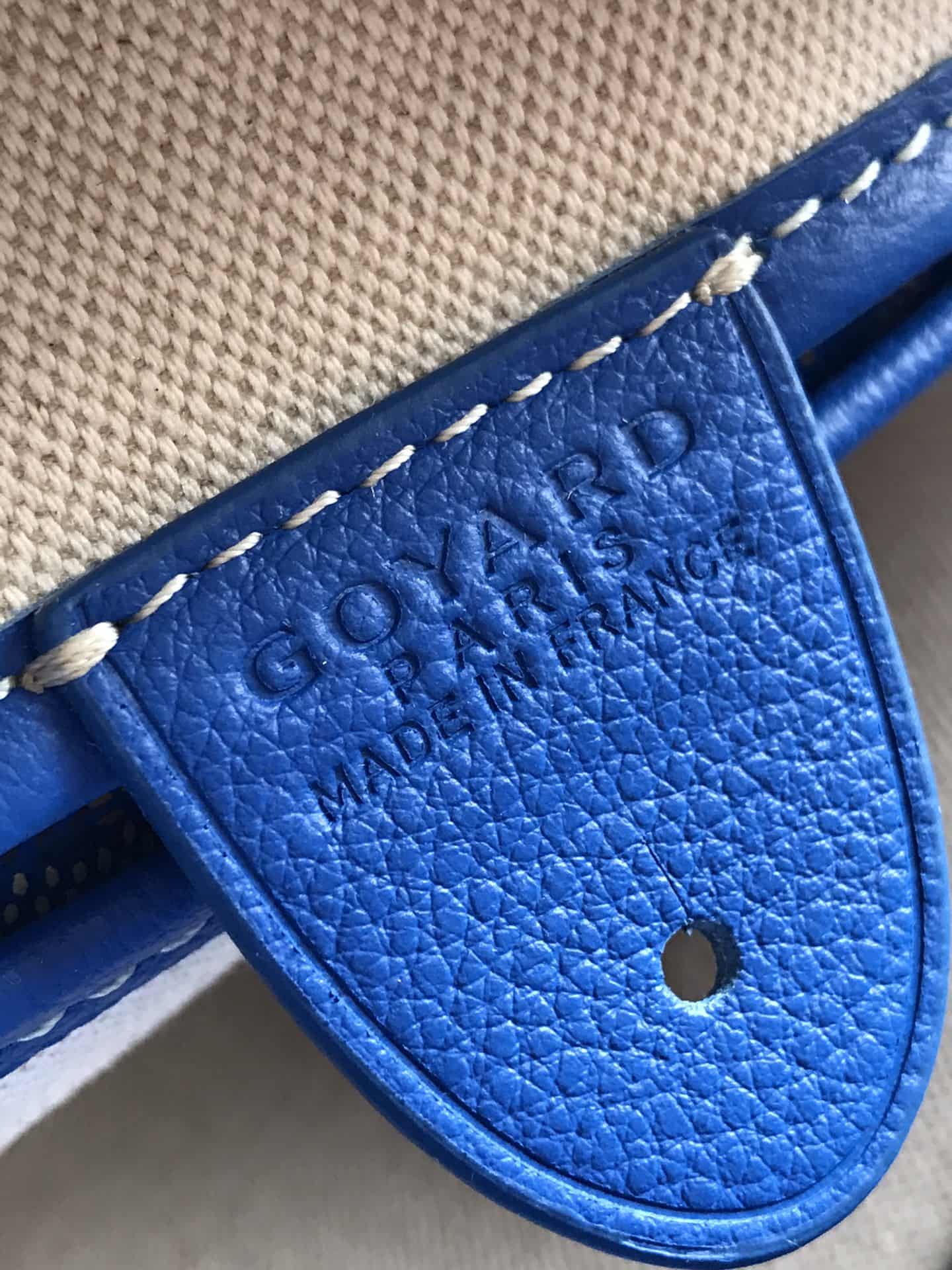 ARTOIS PM BAG Goyardine Canvas & Chevroches Calfskin Blue High