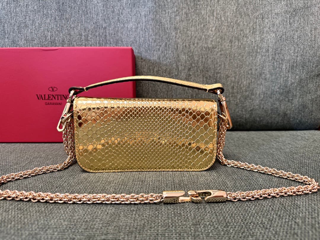 Valentino Garavani MINILOC mini shoulder bag 1133S Calfskin Gold High