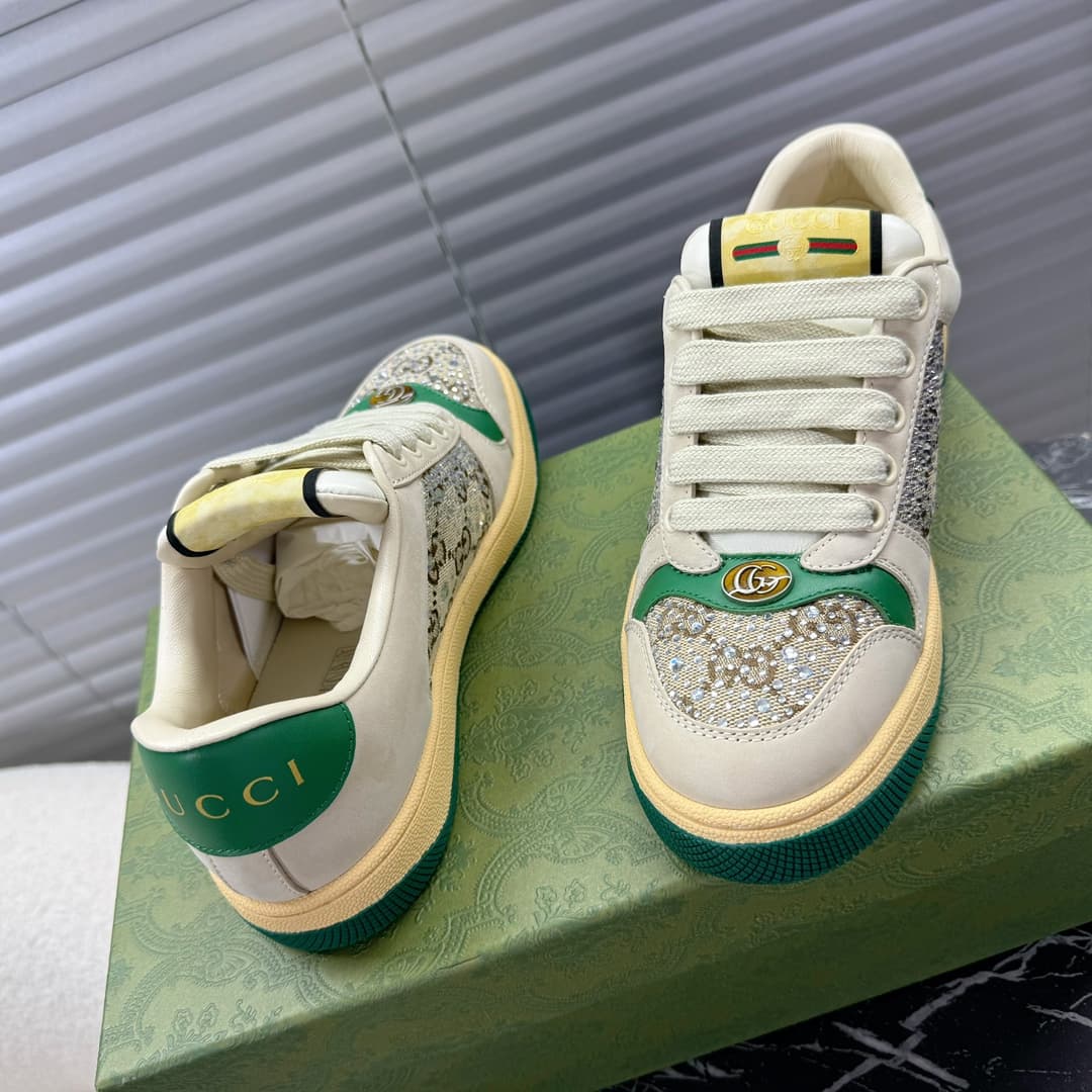 Gucci GG crystal Screener Sneaker shoes Women