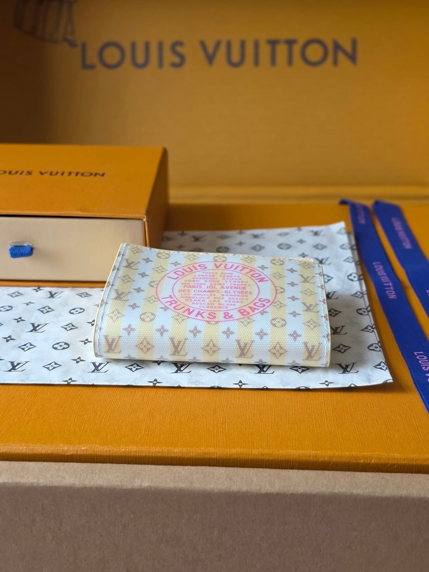 Louis Vuitton Lisa Wallet LV Stamp Banana Coated canvas M29455 High