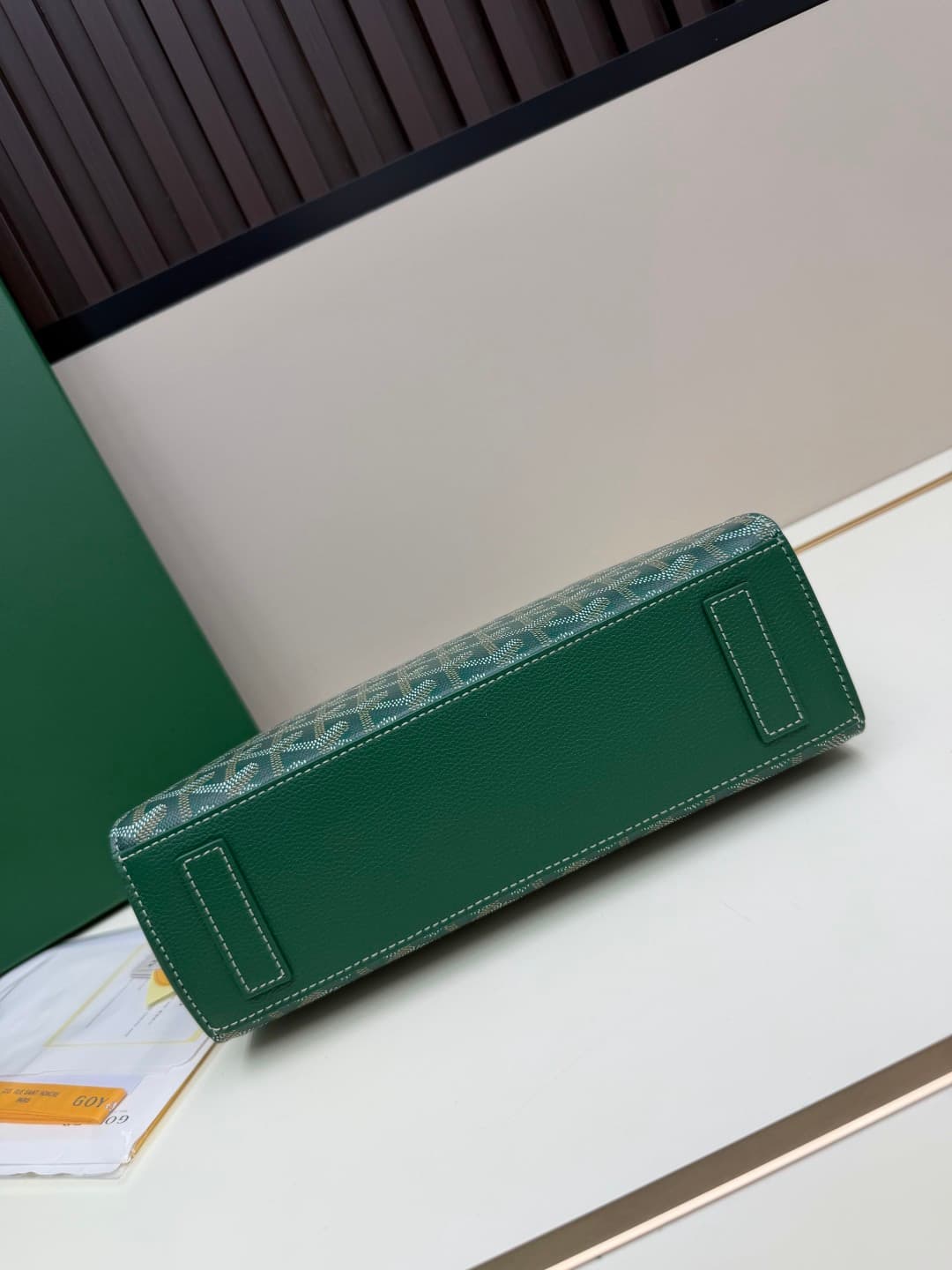 Goyard Rouette Structure bag in Green Goyardine Canvas High