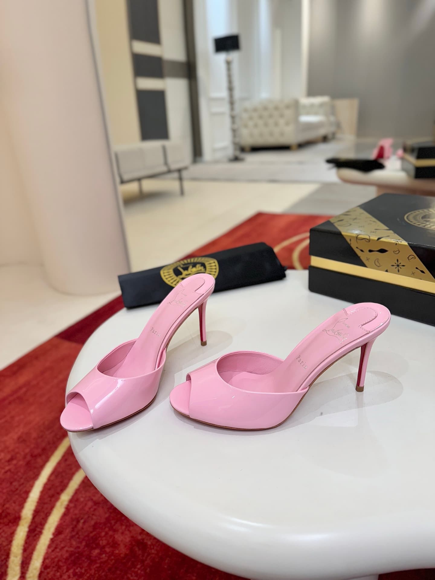 Christian Louboutin Me Dolly patent leather mules