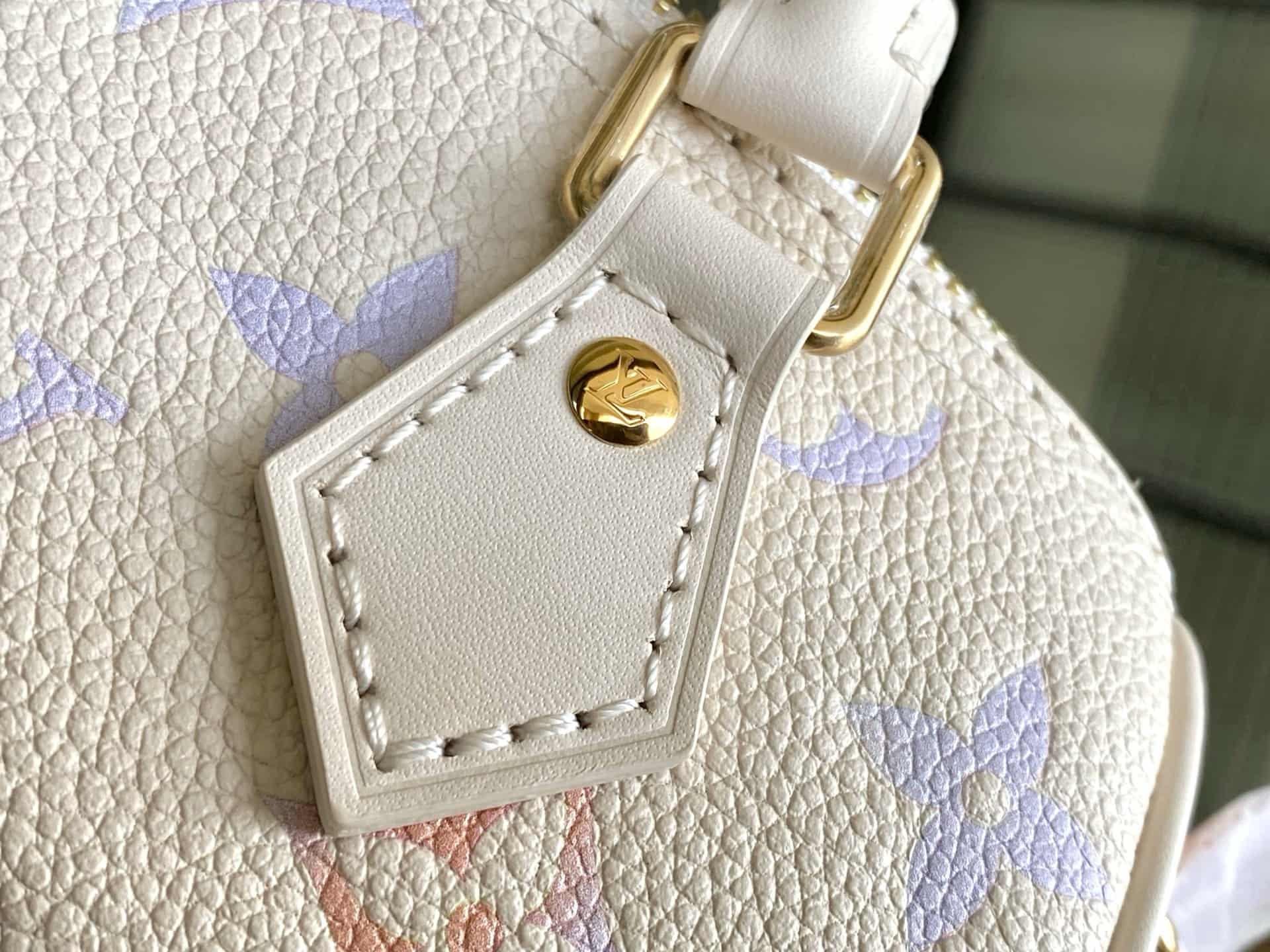Louis Vuitton Nano Speedy Embossed grained cowhide leather M25591 Dream Beige TOP