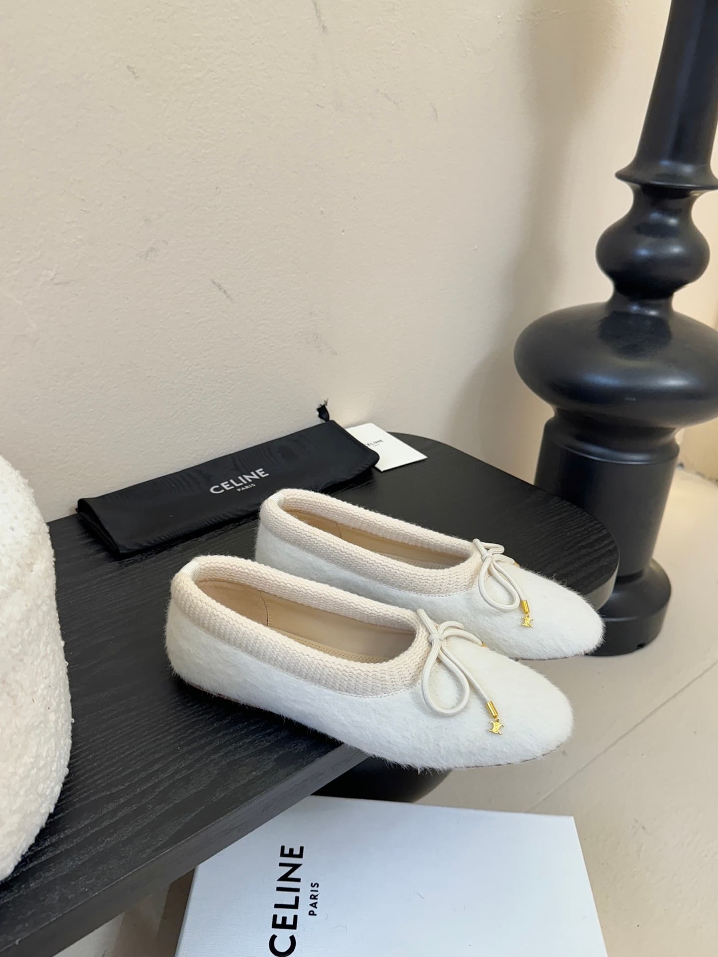 CELINE ABBY BALLERINA IN Alpaca Wool Shoes Women