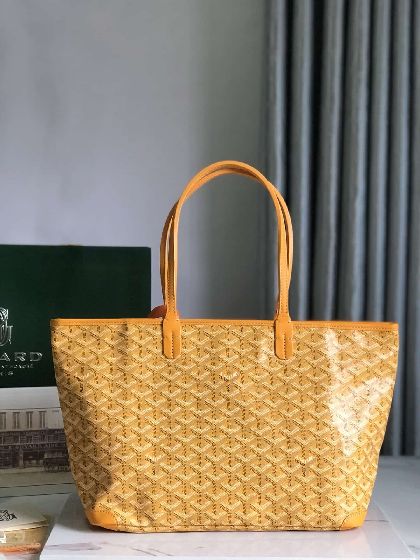 ARTOIS PM BAG Goyardine Canvas & Chevroches Calfskin Yellow High