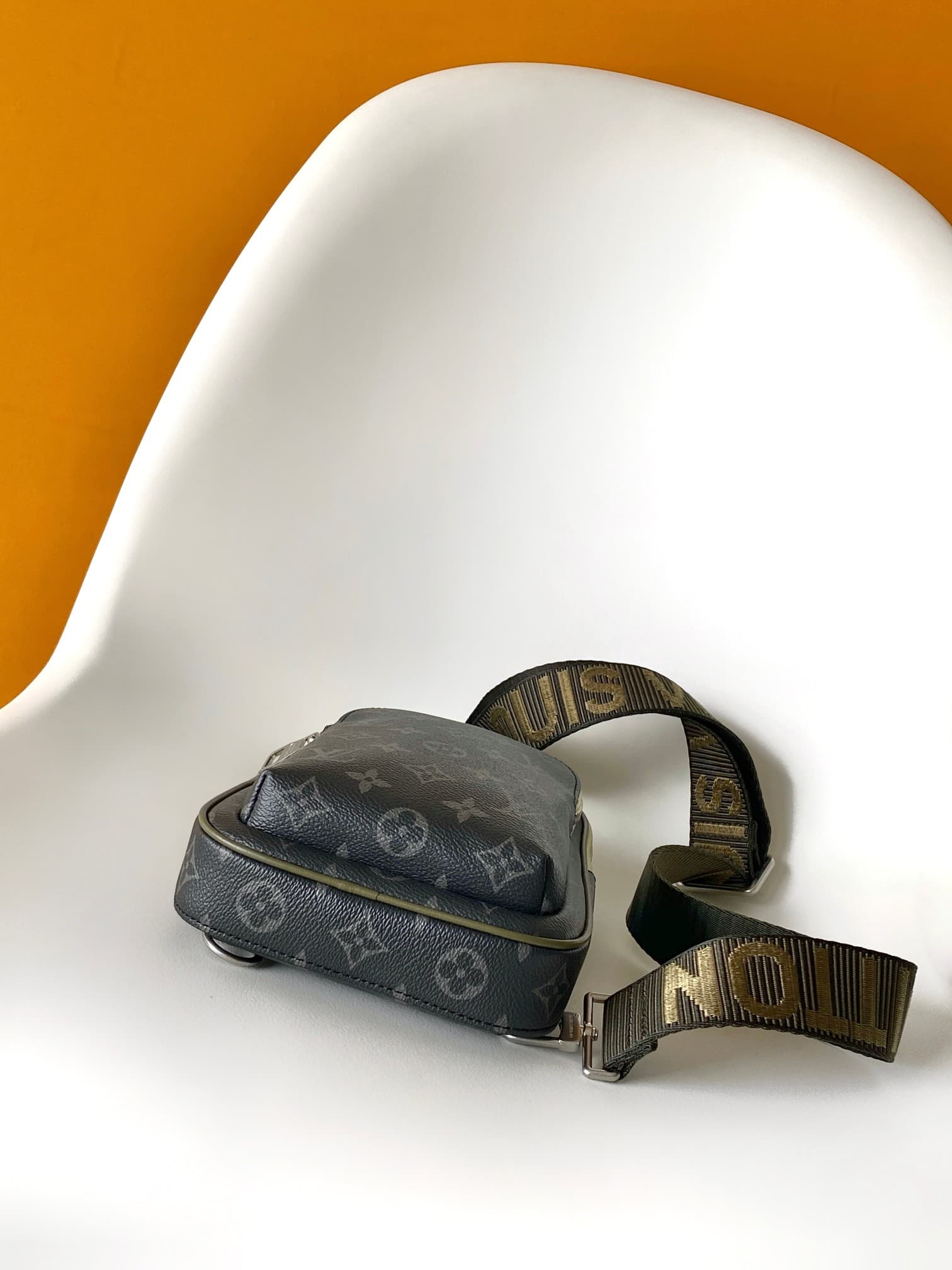 Louis Vuitton Avenue Slingbag PM Khaki Green Monogram Eclipse coated canvas M28735 High
