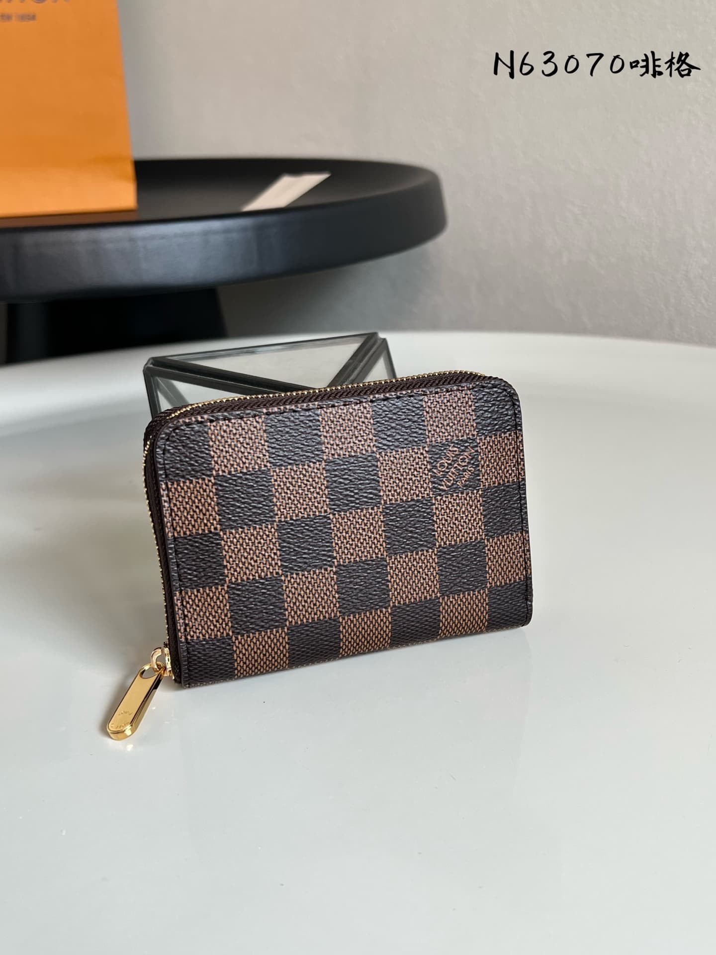 Louis Vuitton Damier Ebene Zippy Coin Purse Damier Ebene coated canvas N63070 High