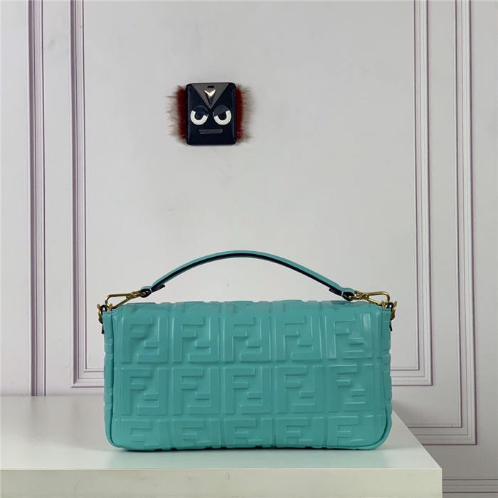 LARGE BAGUETTE leather bag blue High