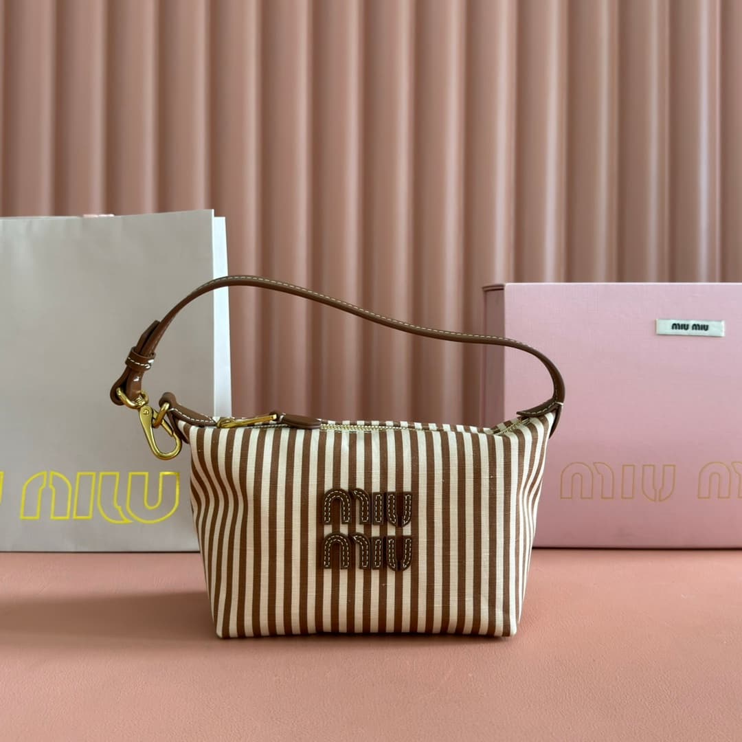 Miu Miu Jacquard Striped Pouch 5NE841 High