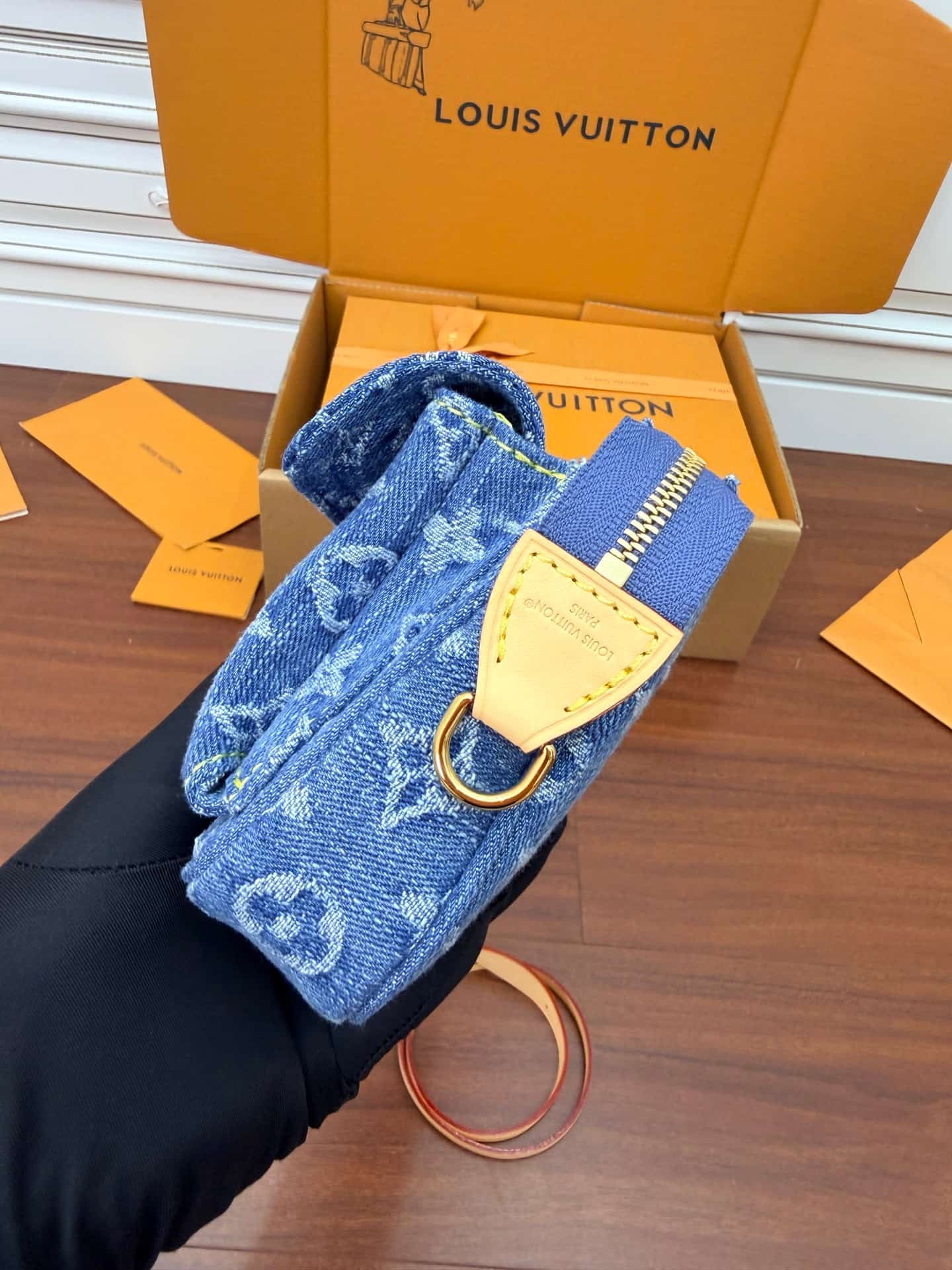 Louis Vuitton Pochette Accessoire Cargo Blue Denim M27602 TOP