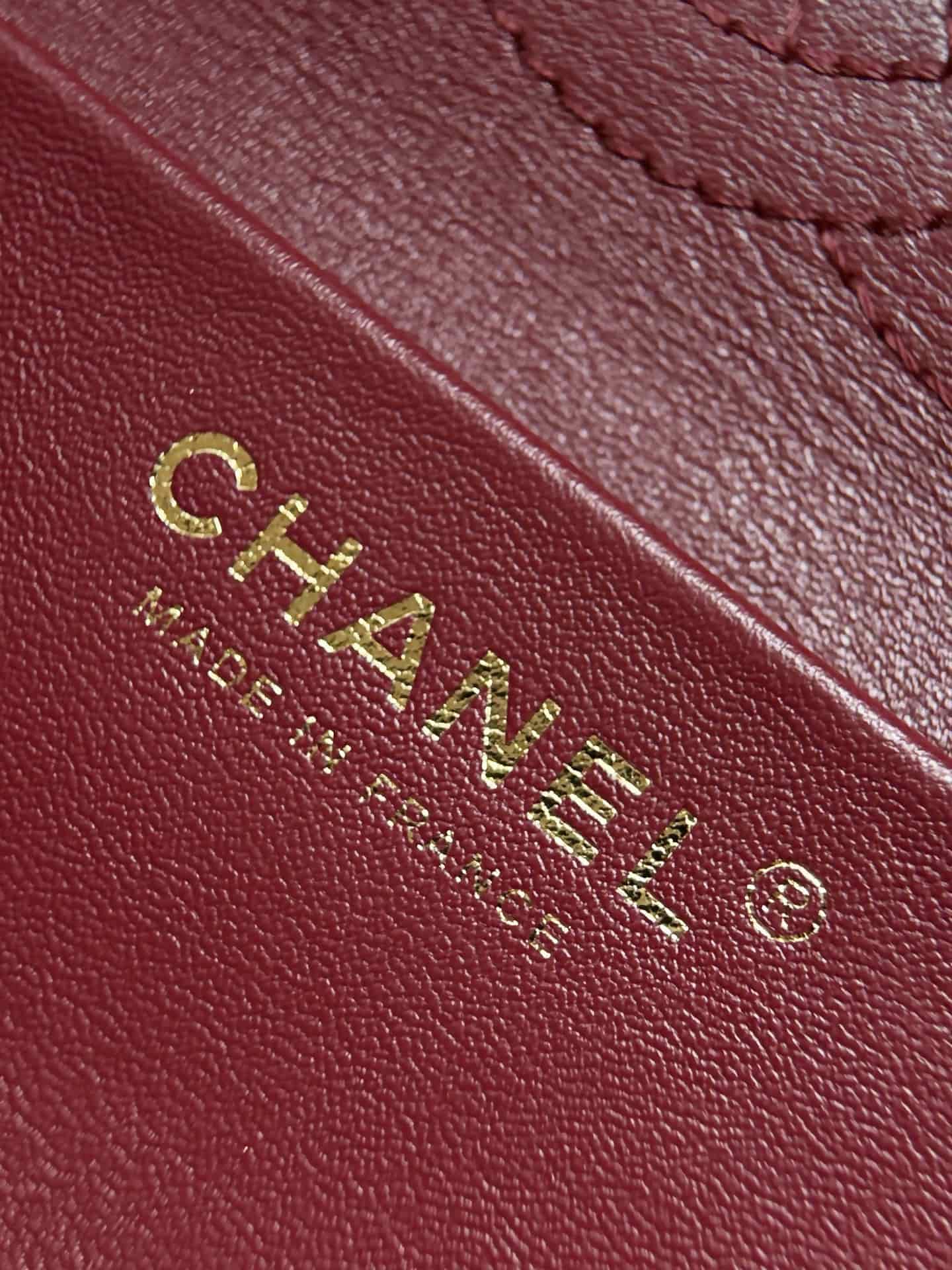 CHANEL Mini flap bag Grained Calfskin&Gold-tone metal Grey AS6573 A