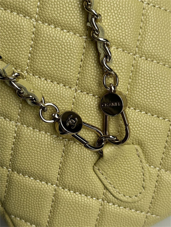 Chanel Mini Backpack Grained Calfskin Gold-Tone Metal AP3753 Yellow A