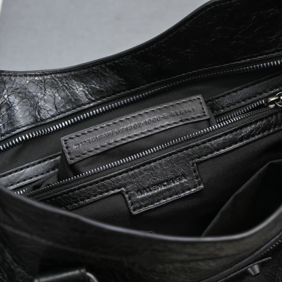 WOMEN'S LE CITY Medium Bag Black Metal Black High
