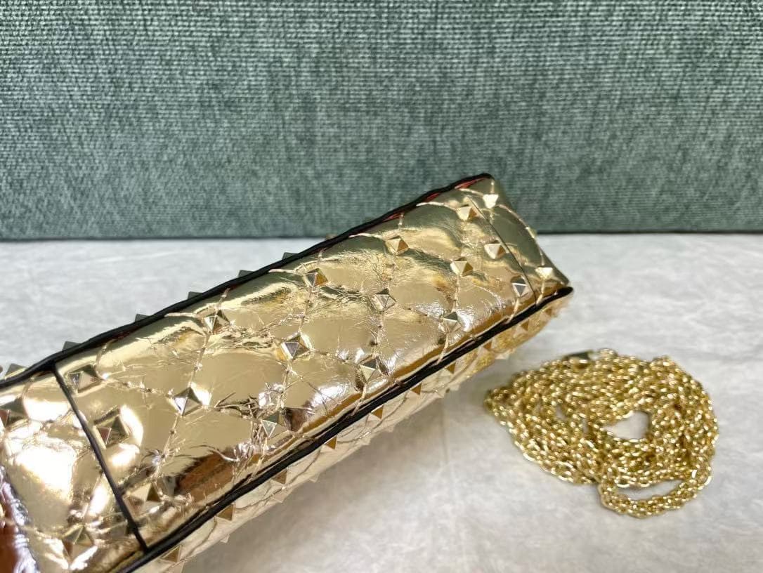 Valentino Spike Small Bag Metallic Lambskin High