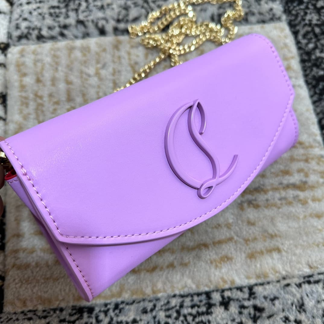 Christian Louboutin Loubi54 leather shoulder bag in purple High