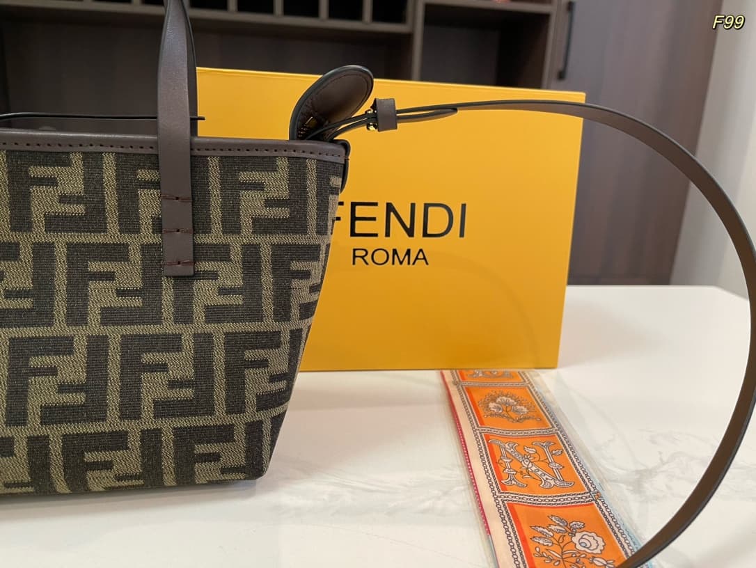 Fendi Mini Roll FF jacquard bag