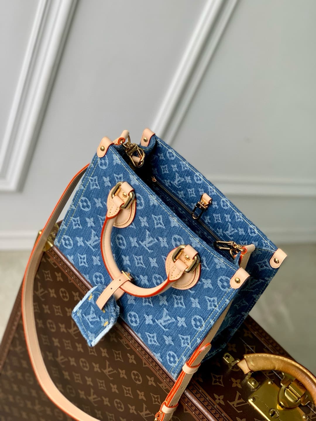 Louis Vuitton OnTheGo PM Denim Blue M14633 High