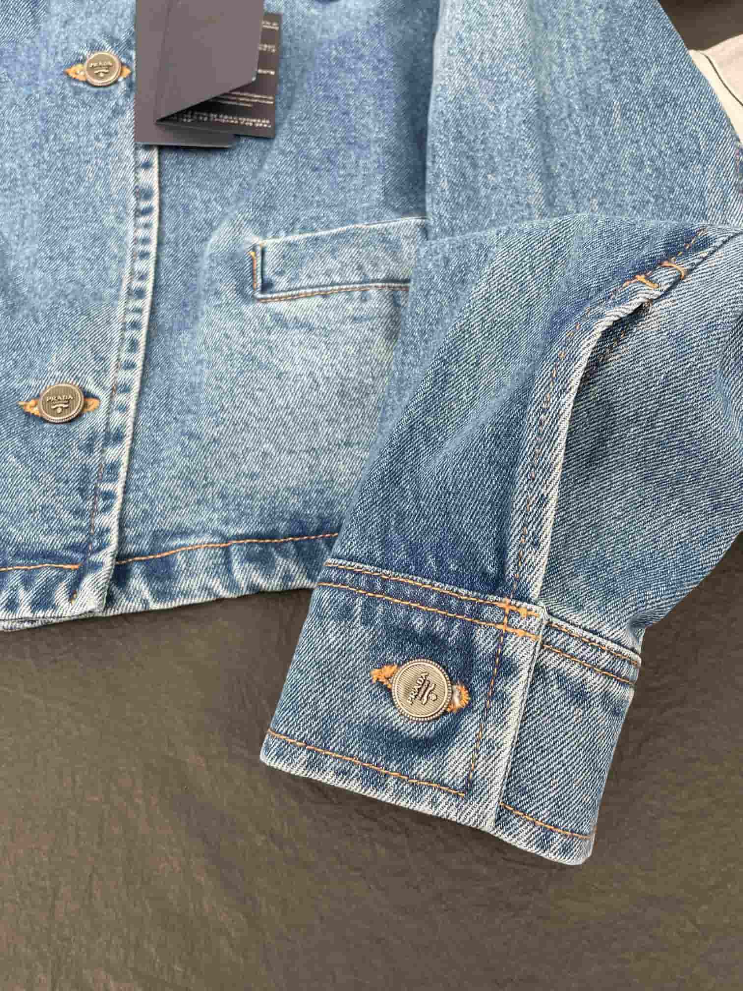 Prada Cropped Denim Jacket