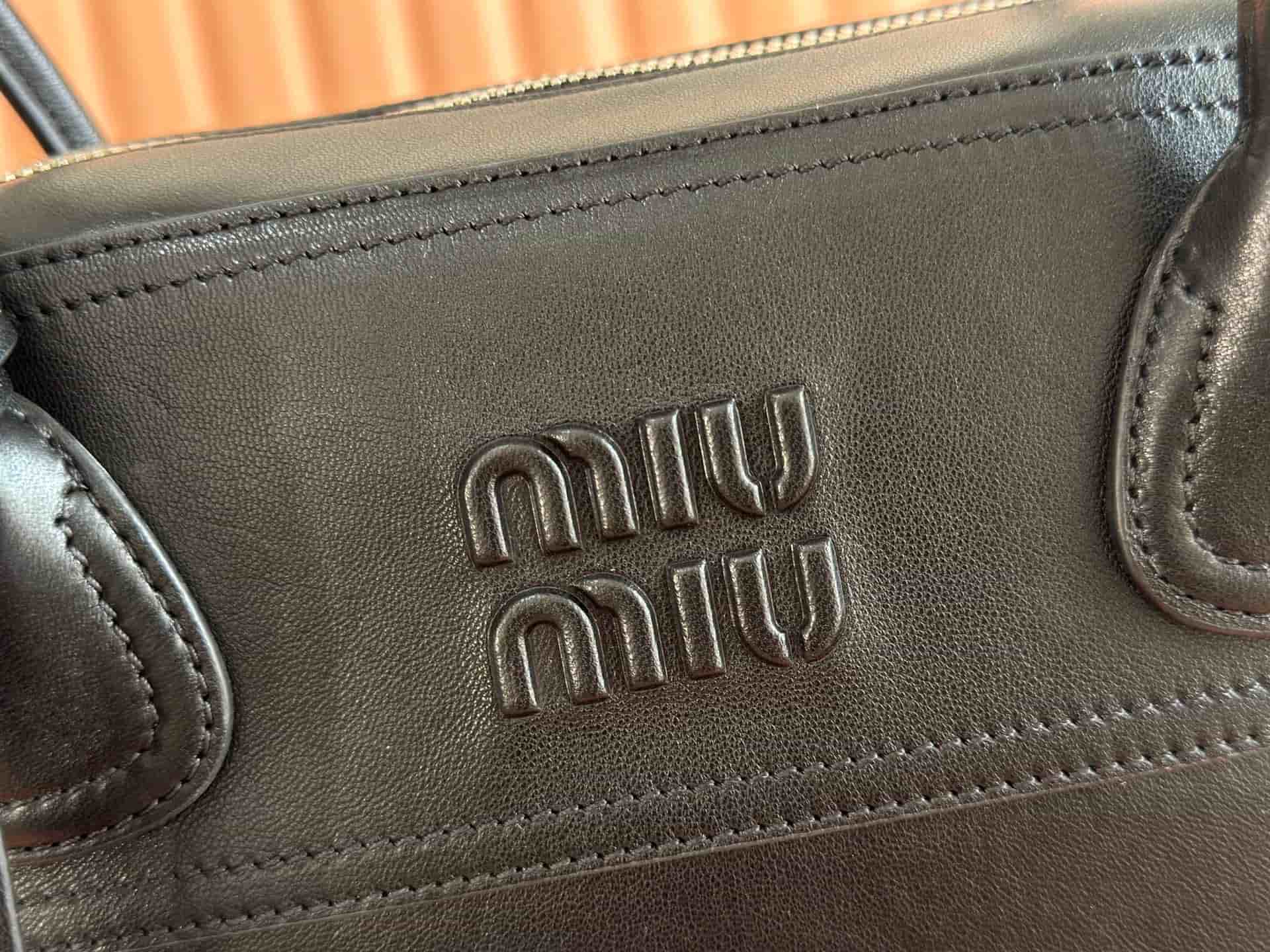 Miu Miu Vivant nappa leather bag Black 5BB196 TOP