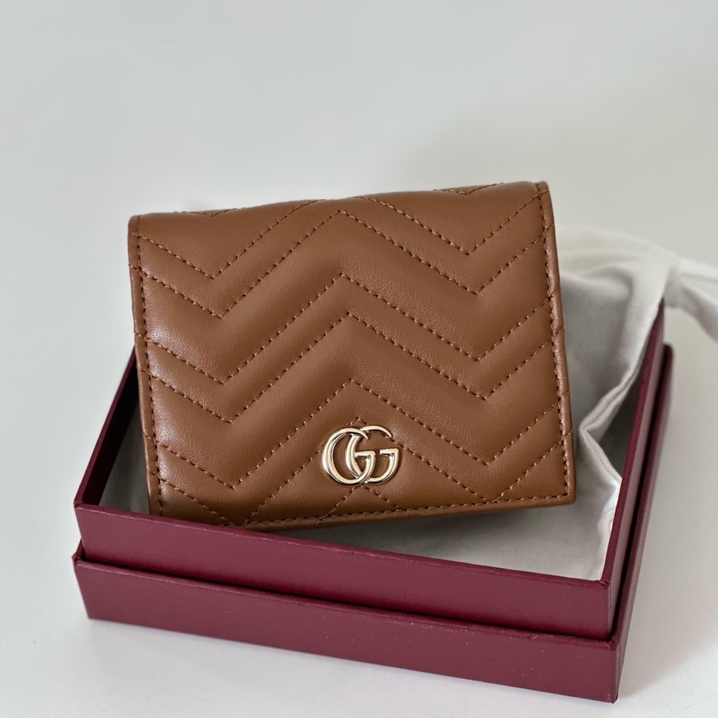 Gucci GG Marmont Small Wallet Brown 466492 High