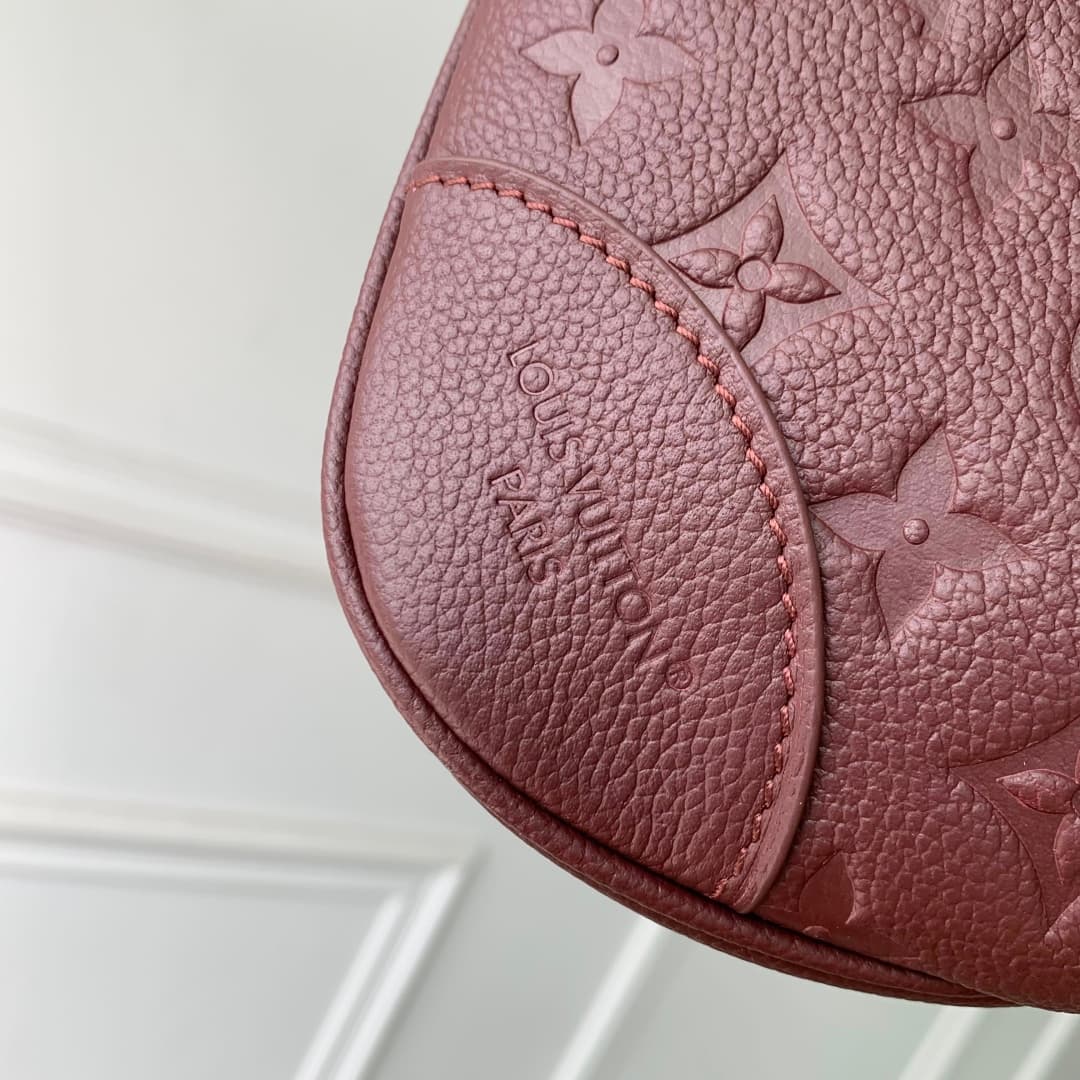 Louis Vuitton Boulogne PM Monogram Empreinte Leather M12930 Wine Red High