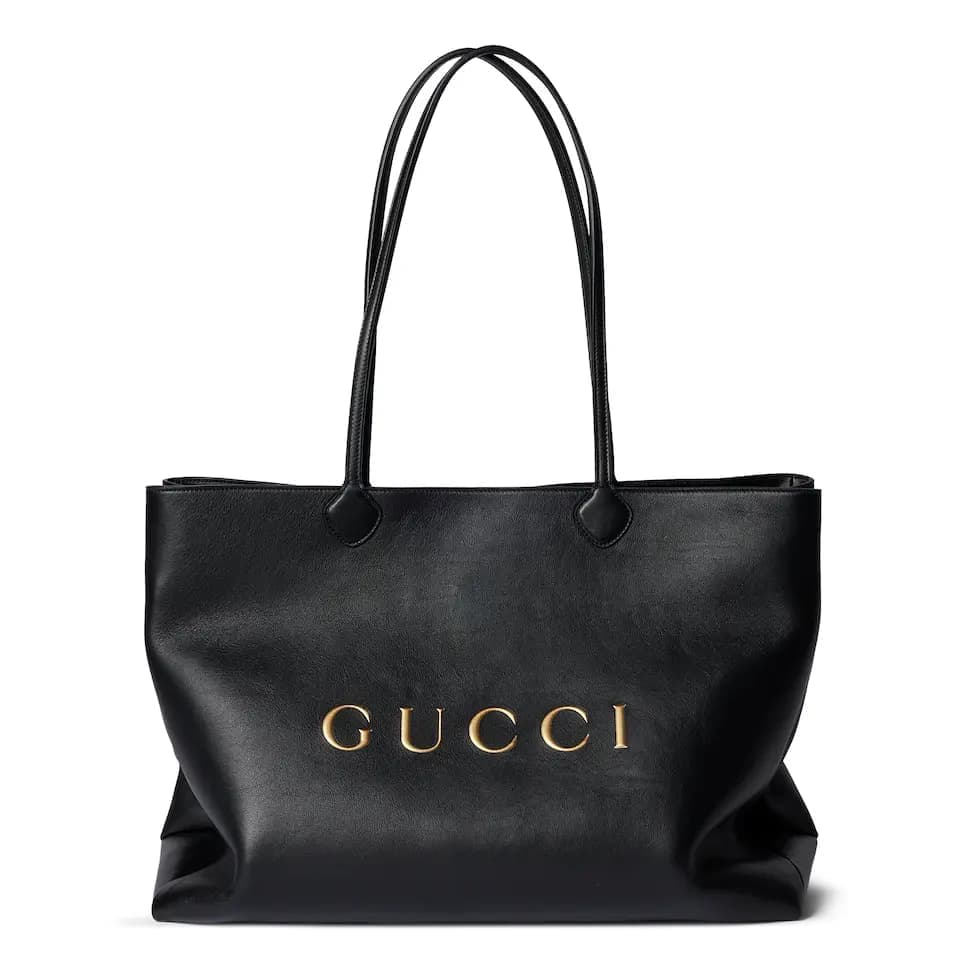 Gucci NY large tote bag Black soft lightweight leather ‎A00B4R High