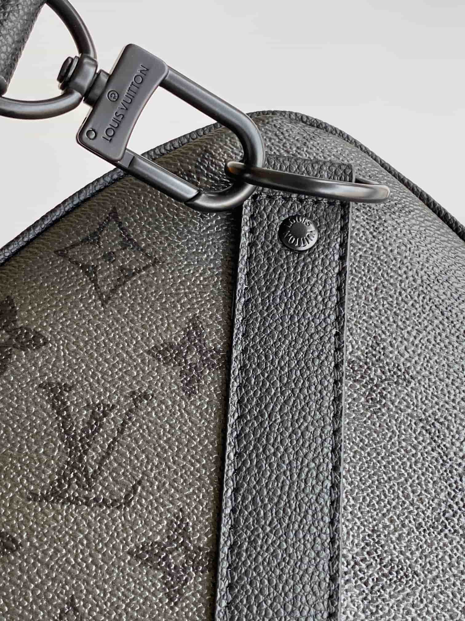 Louis Vuitton Keepall Bandouliere 45 Black Monogram Midnight coated canvas M28403 High