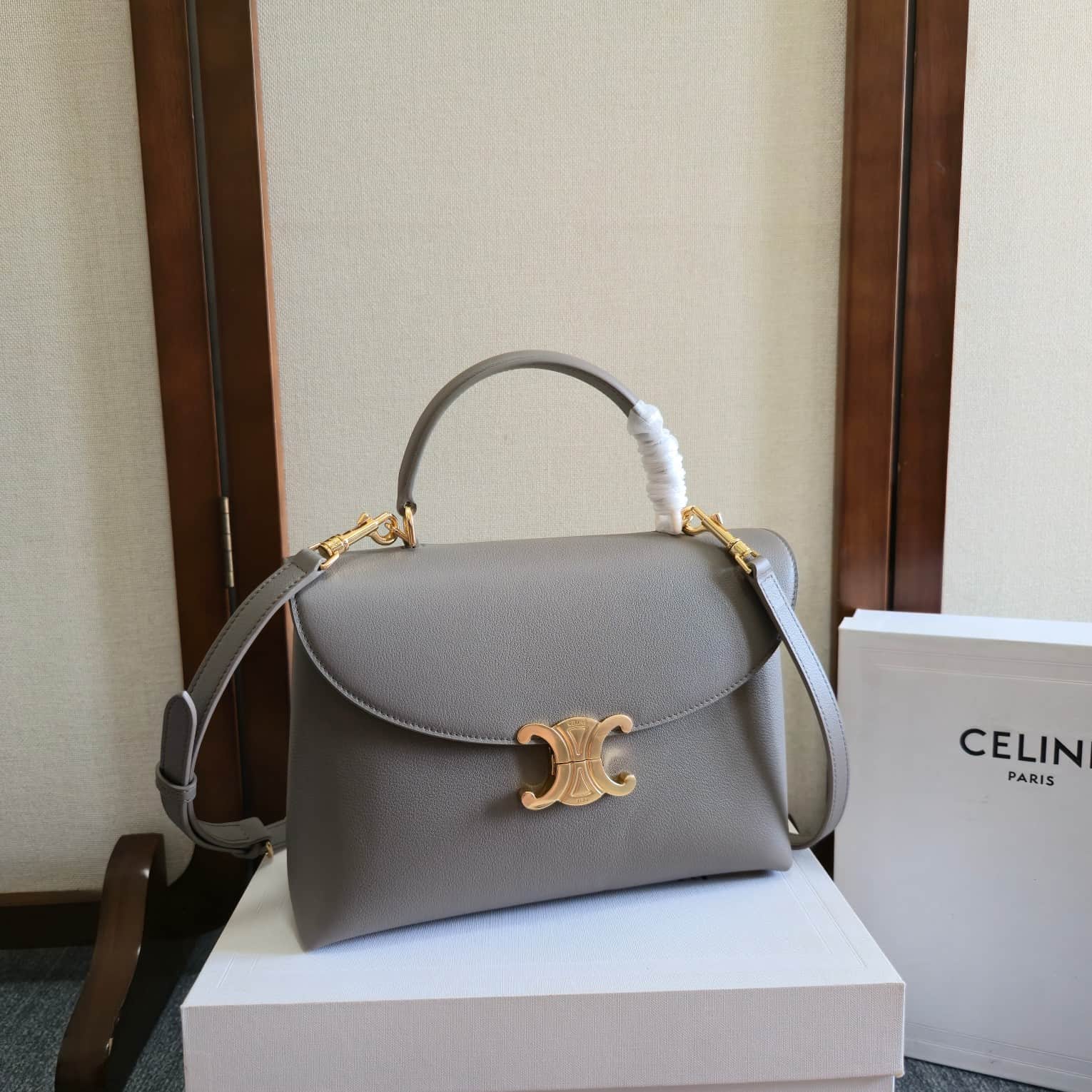 Celine Small Nino bag in Grey Supple Calfskin High