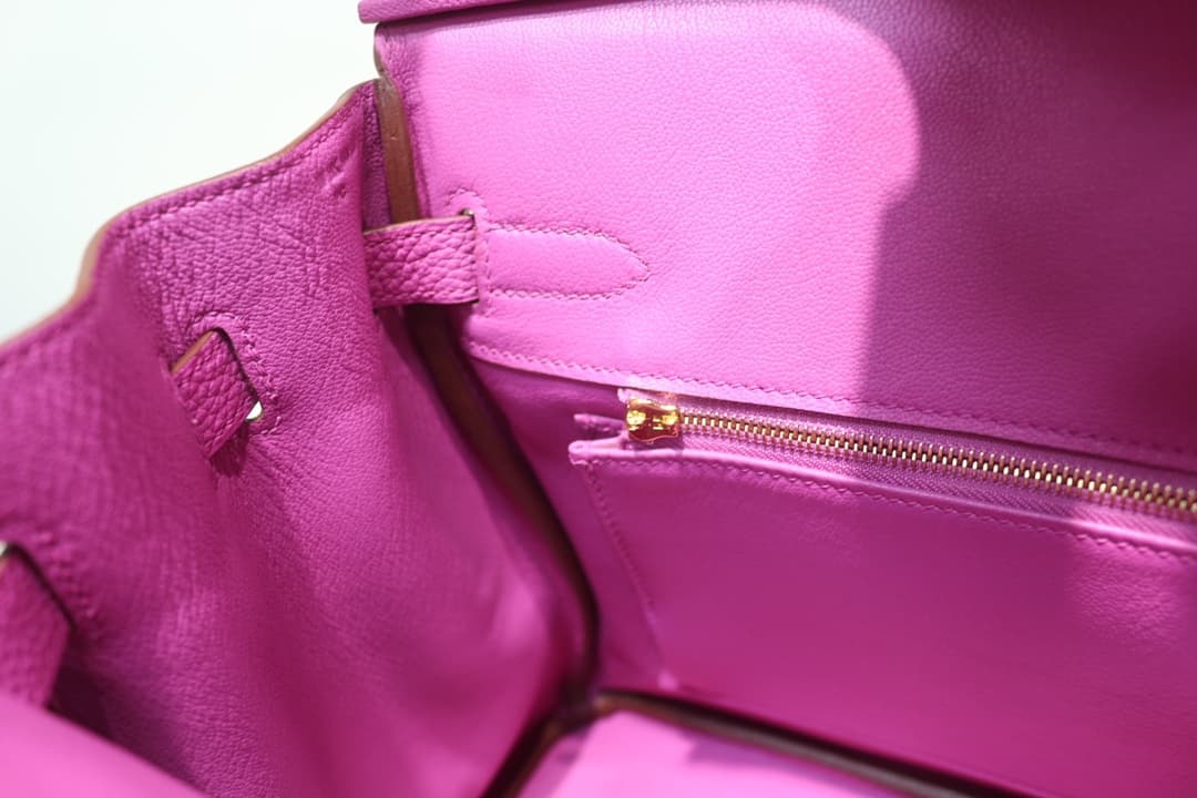 Hermes Birkin 25/30/35cm Bag Togo Leather In Magnolia WAX High